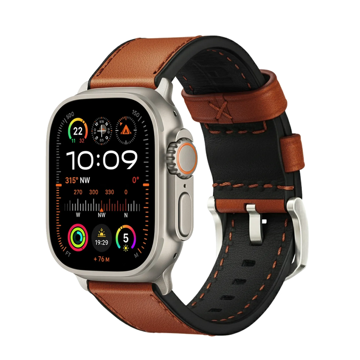 Hellbraun / Ultra/46mm/45mm / Silber Matt