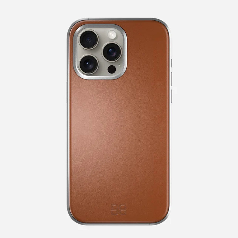 iPhone 15 Titan Leder Hülle