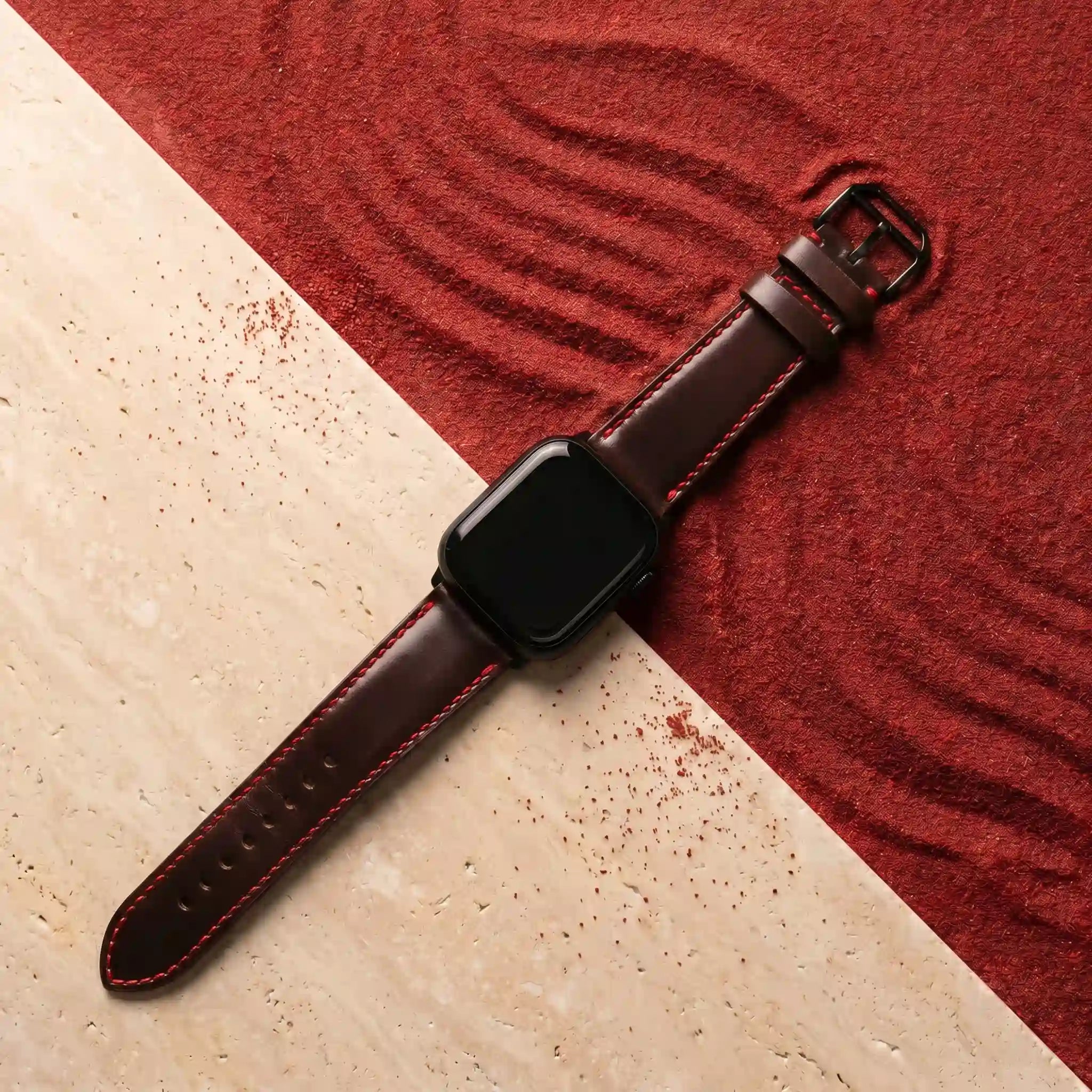 Dunkelbraun / Rote Naht