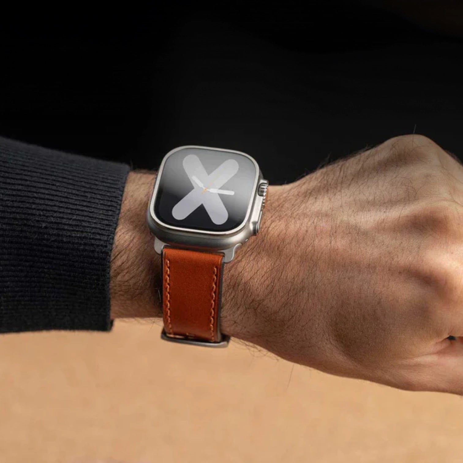 Hellbraun / Ultra/46mm/45mm / Schwarz Matt