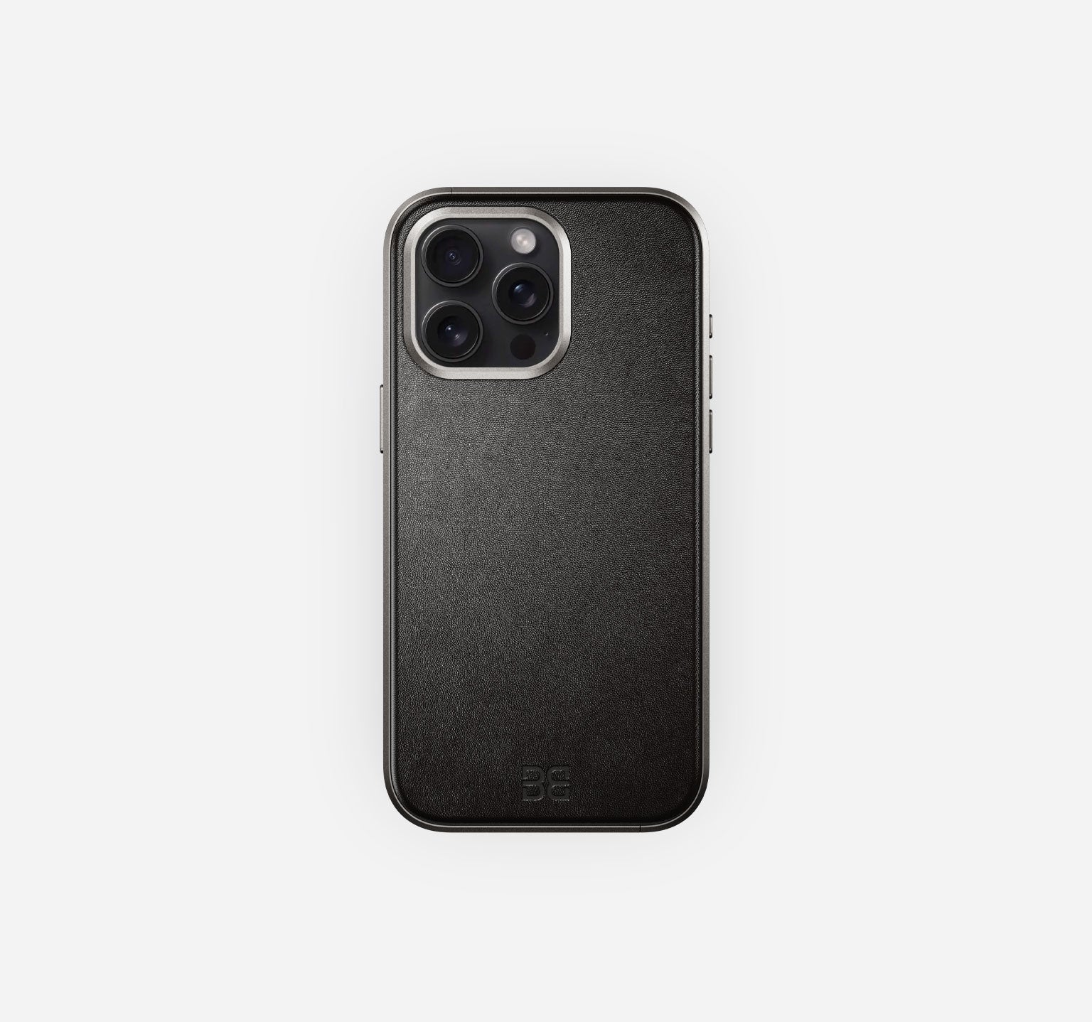 Titanium Leather Case | iPhone 15 Pro Max | Slate Black