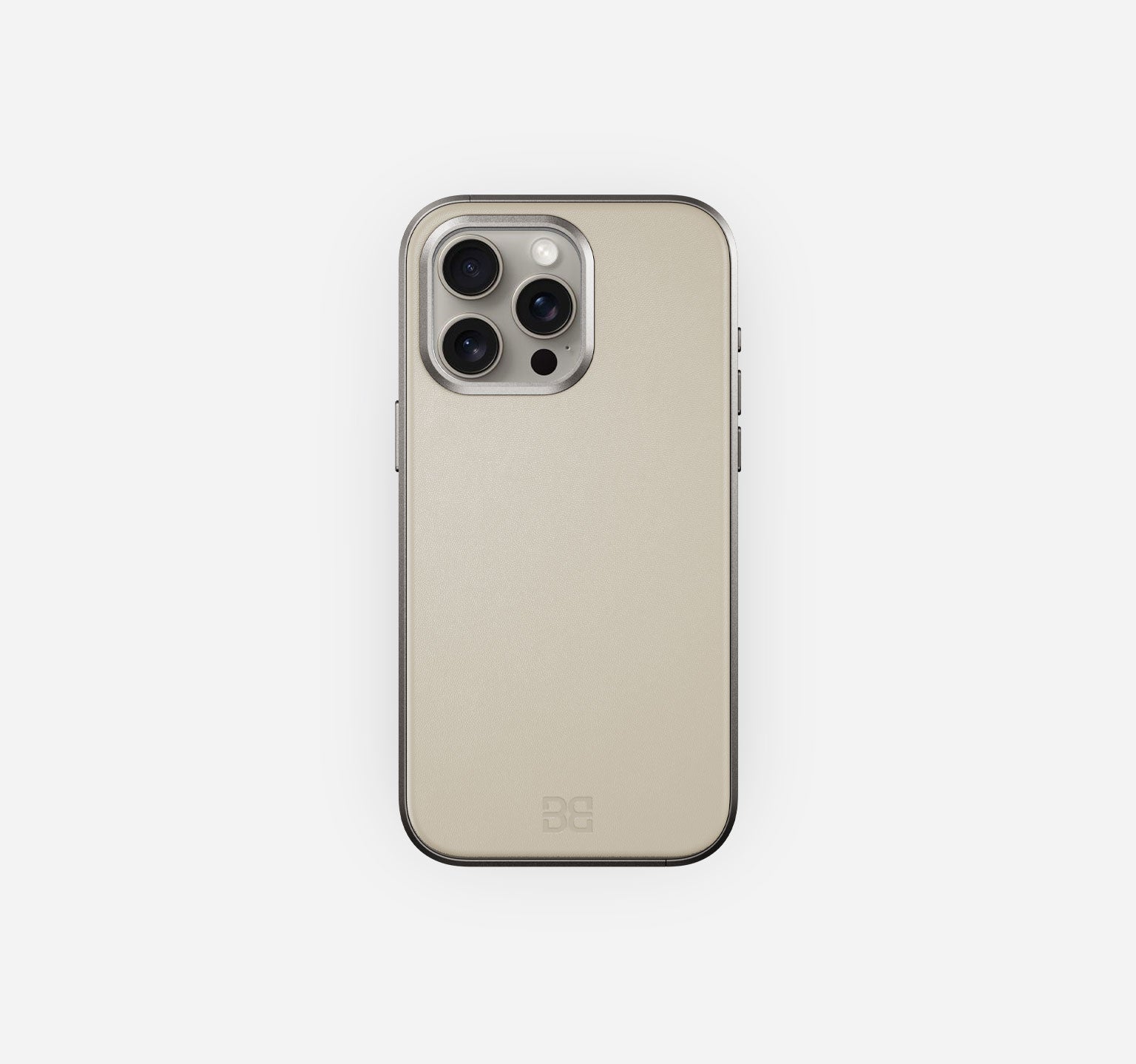 Titanium Leather Case | iPhone 15 Pro Max | Off White