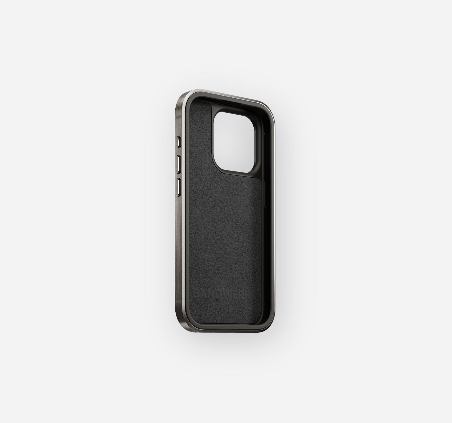 Titanium Leather Case | iPhone 15 Pro | Mokka Brown