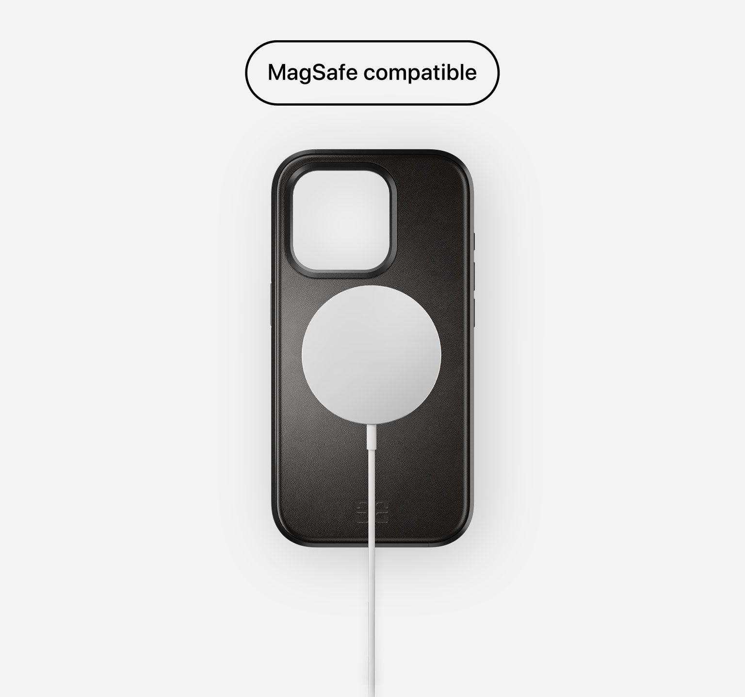 Aluminum Leather Case | iPhone 15 Pro | Space Black