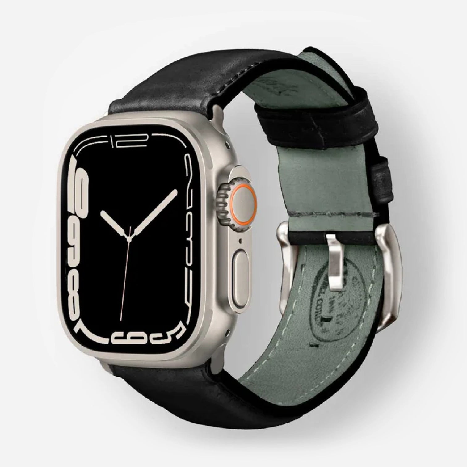Tiefschwarz / Ultra/46mm/45mm + Faltschließe / Silber