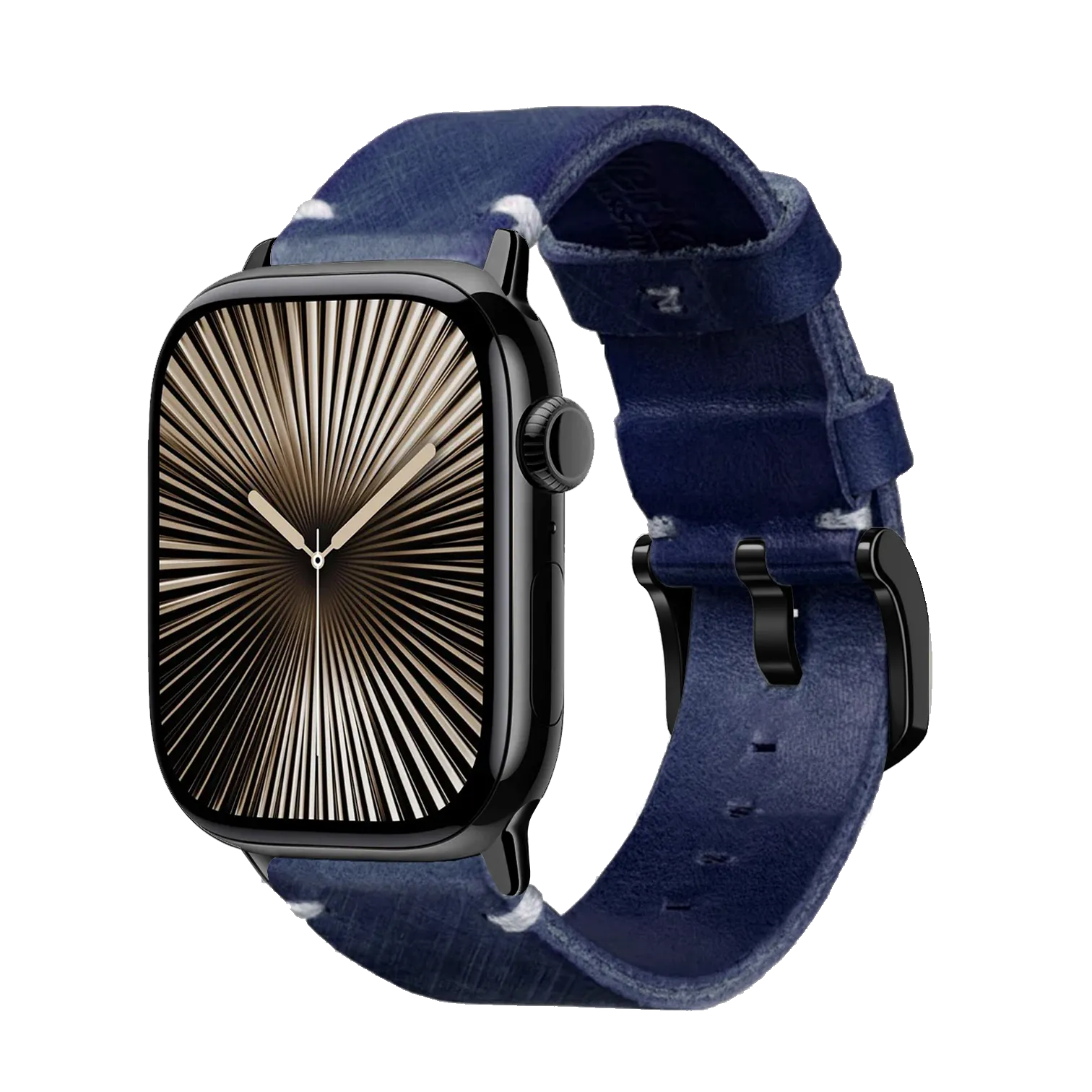 Blau / 42mm / Schwarz Poliert