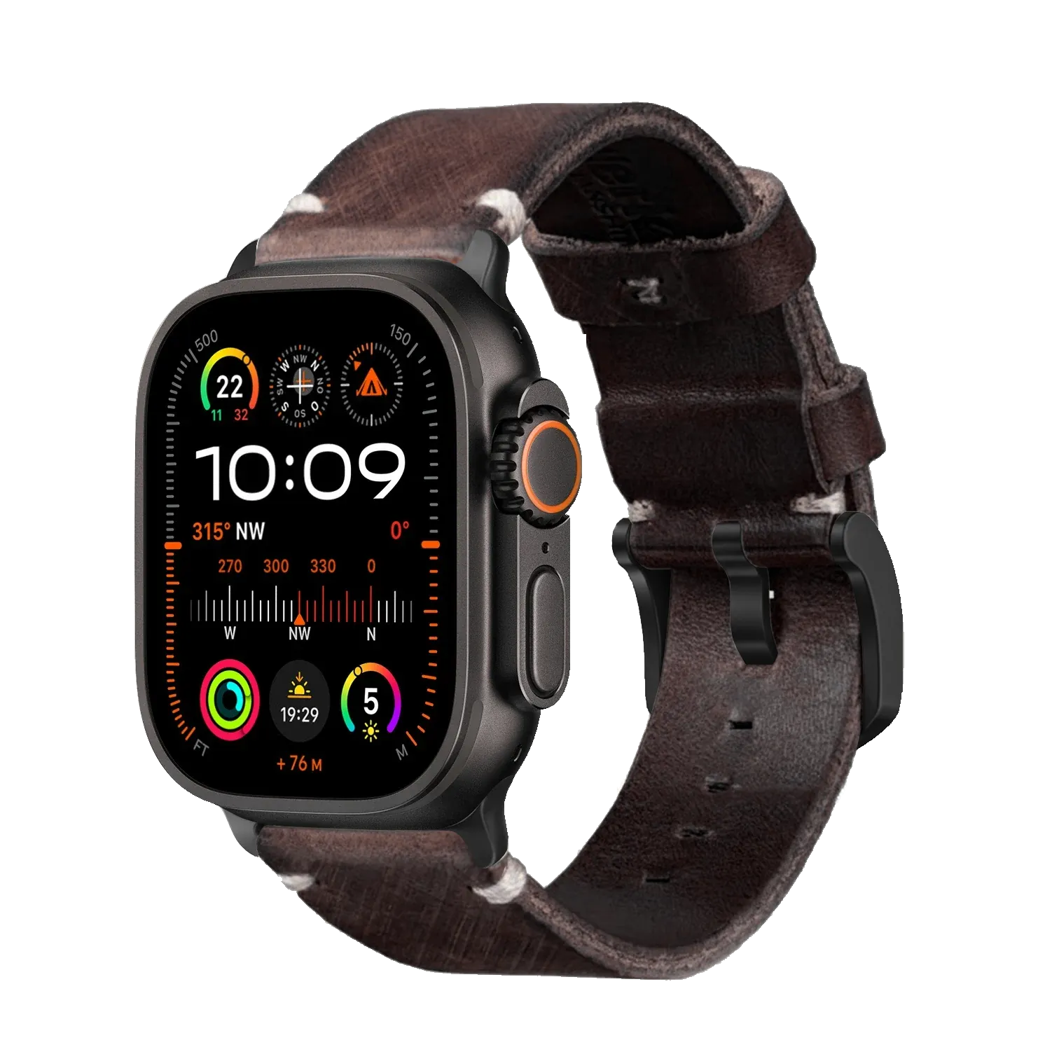 Dunkelbraun / Ultra/46mm/45mm / Schwarz Matt