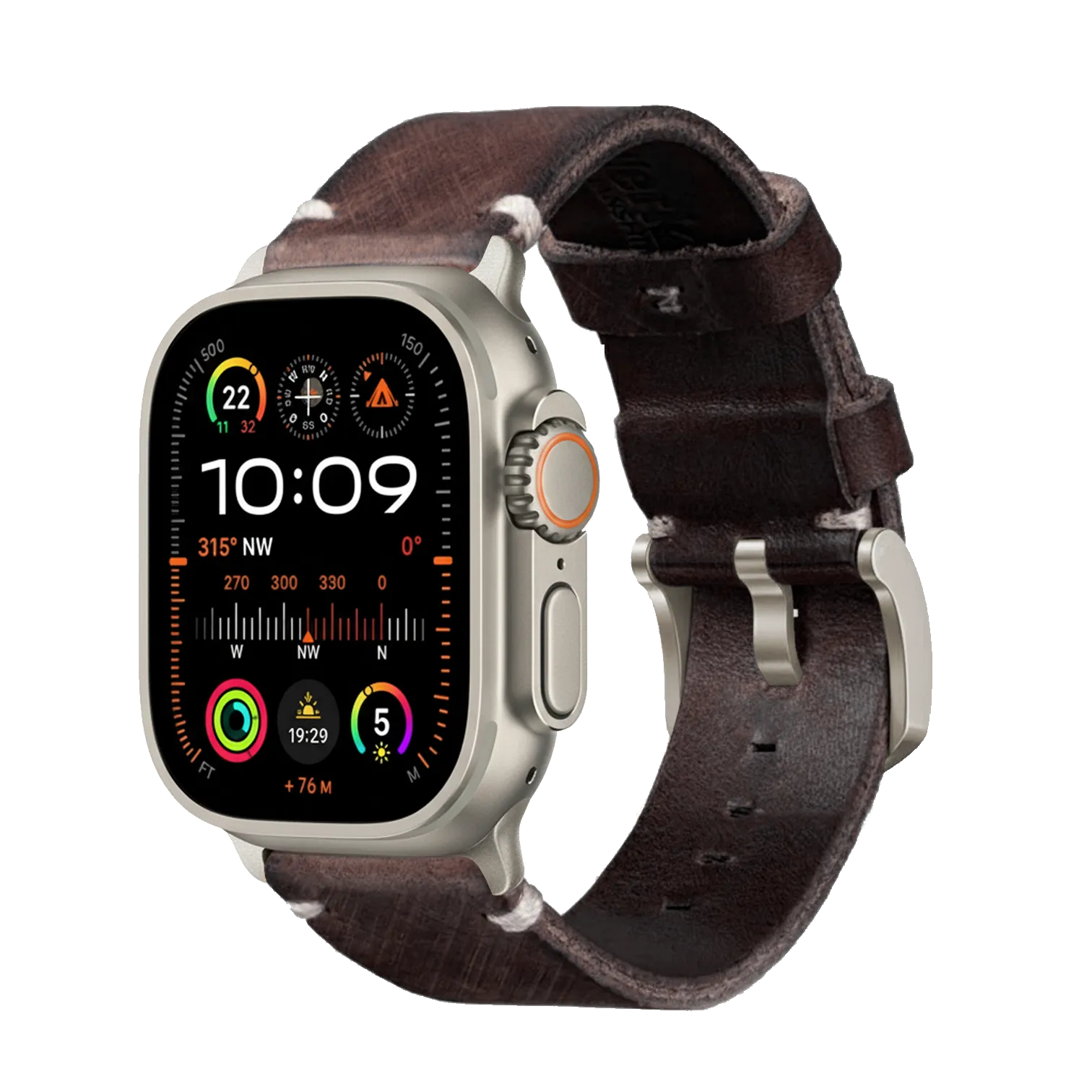 Dunkelbraun / Ultra/46mm/45mm / Silber Matt