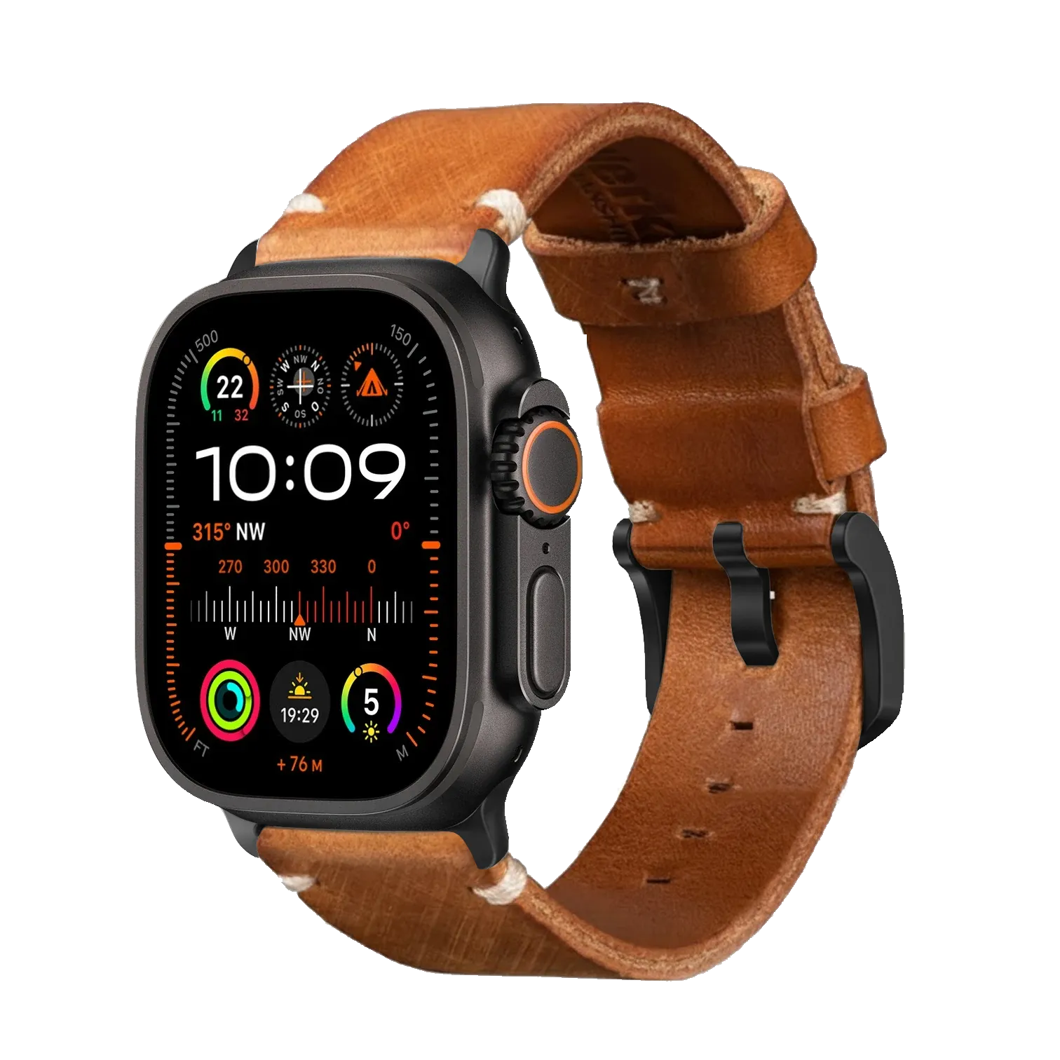 Tan / Ultra/46mm/45mm + Faltschließe / Schwarz Matt