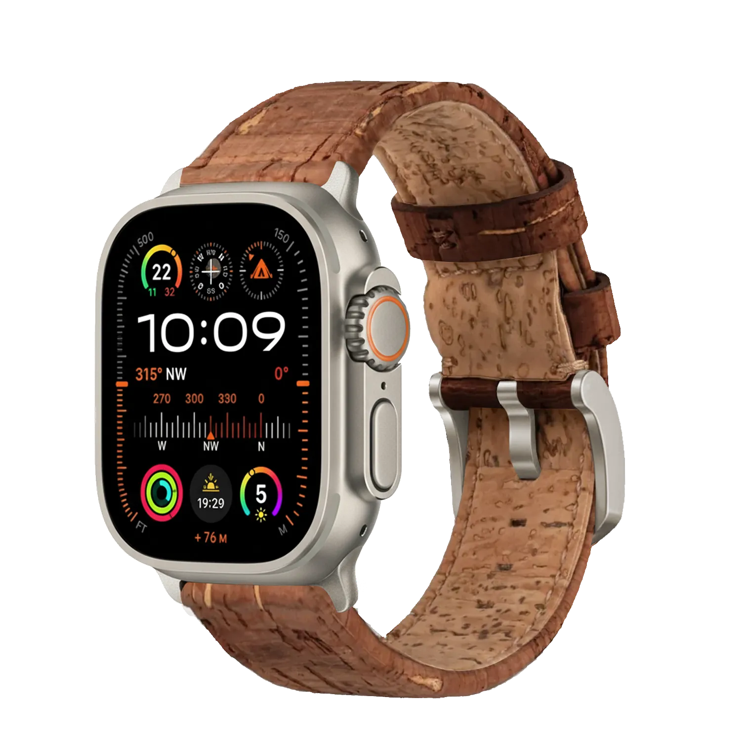 Dunkelbraun / Ultra/46mm/45mm / Silber Matt