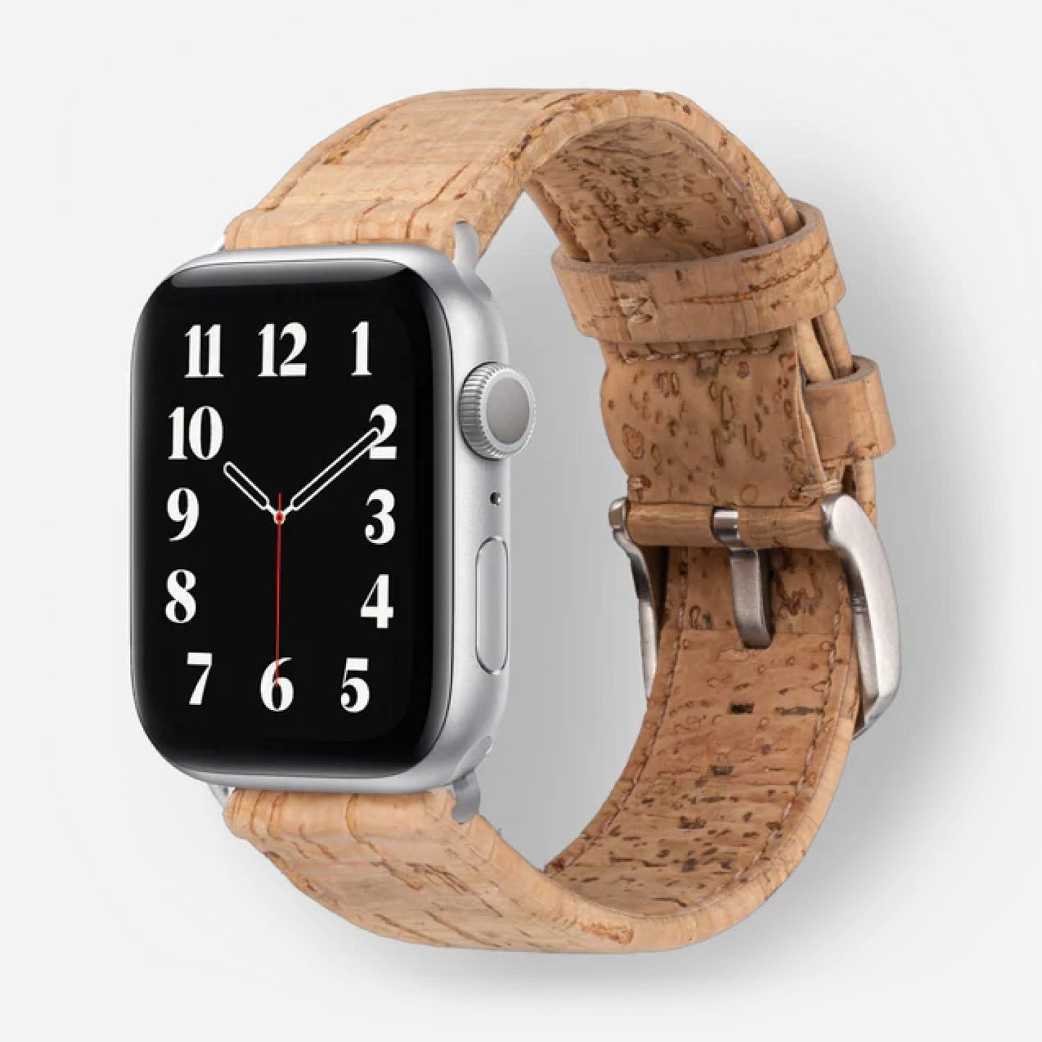 Bandwerk Apple Watch Band Cork Band Dark Brown 45 mm 44 mm Steel