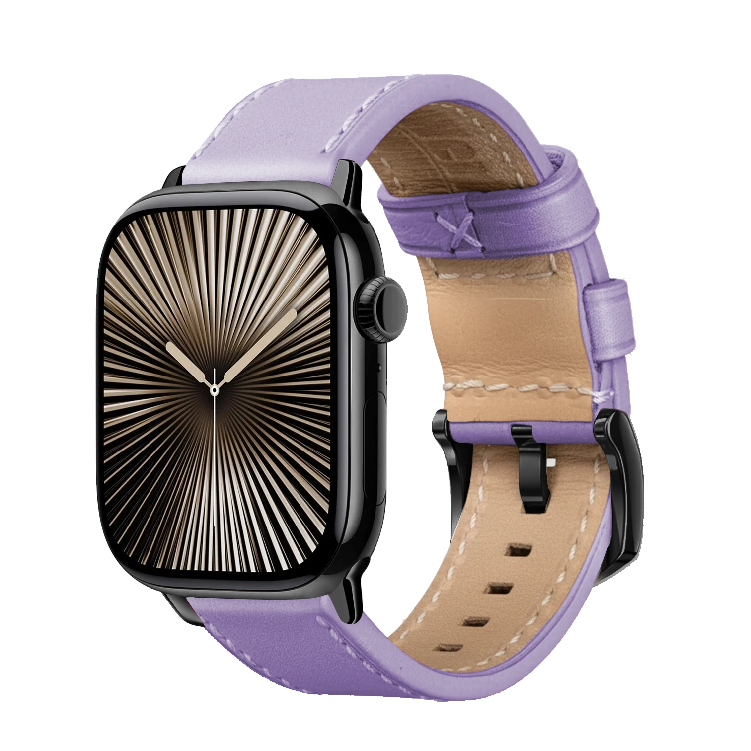 Lavender / 42mm / Schwarz Poliert