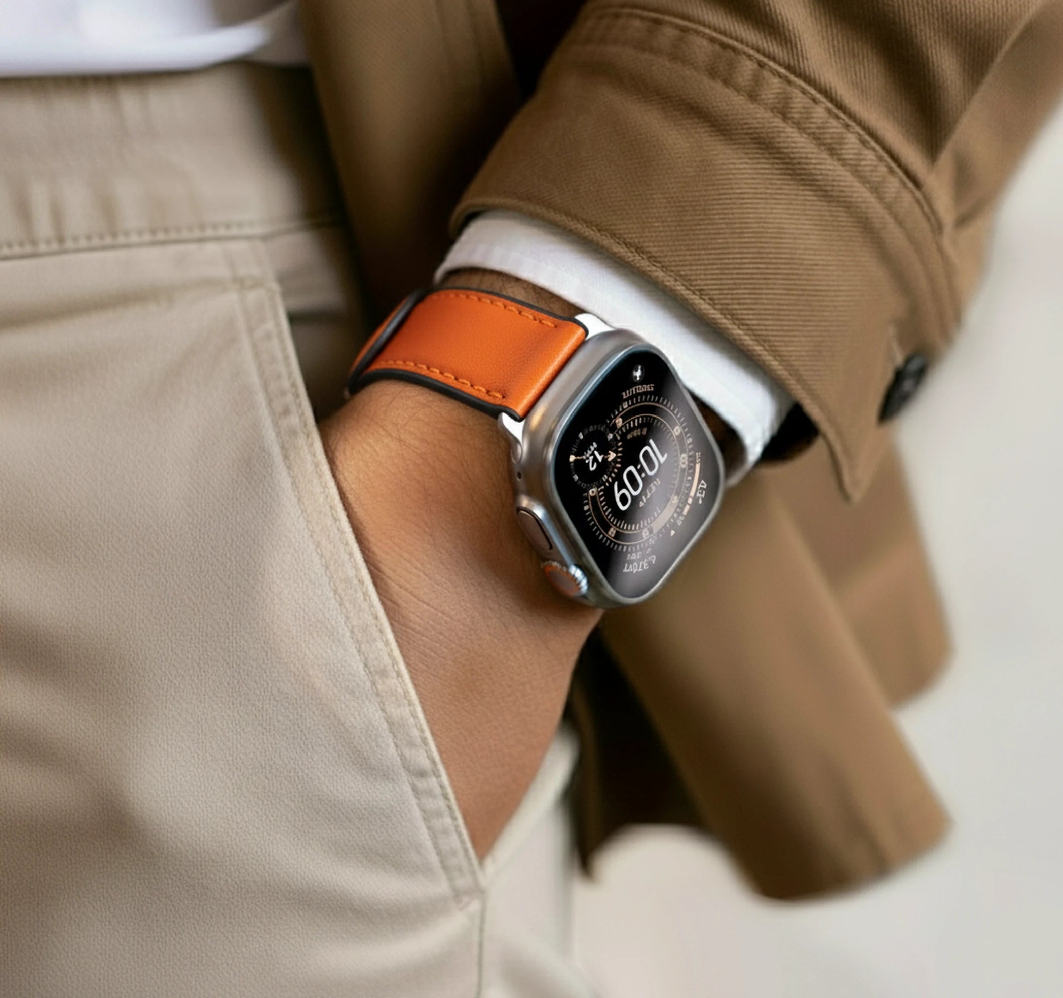 Shocking Orange / Ultra/46mm/45mm / Silber Matt