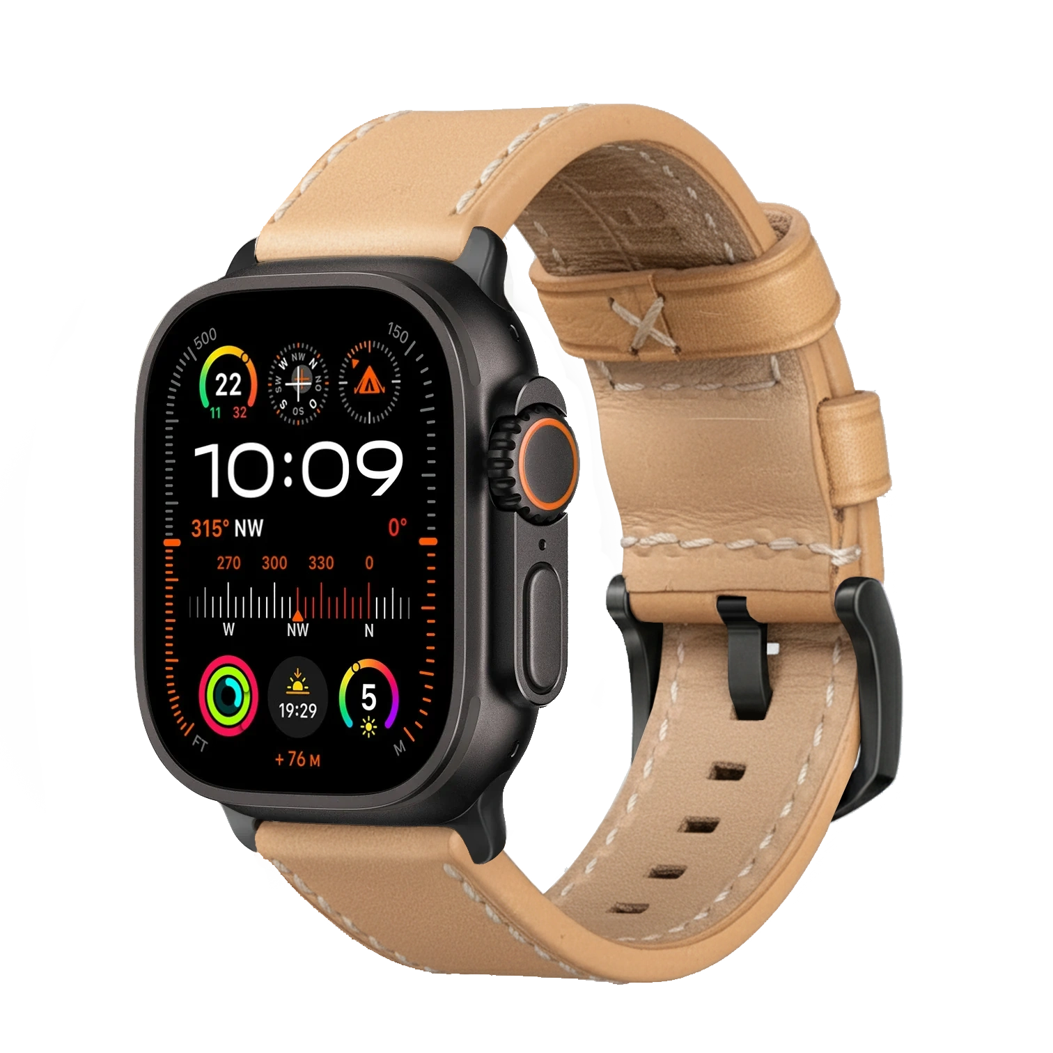 Light Brown / Ultra/46mm/45mm / Schwarz Matt