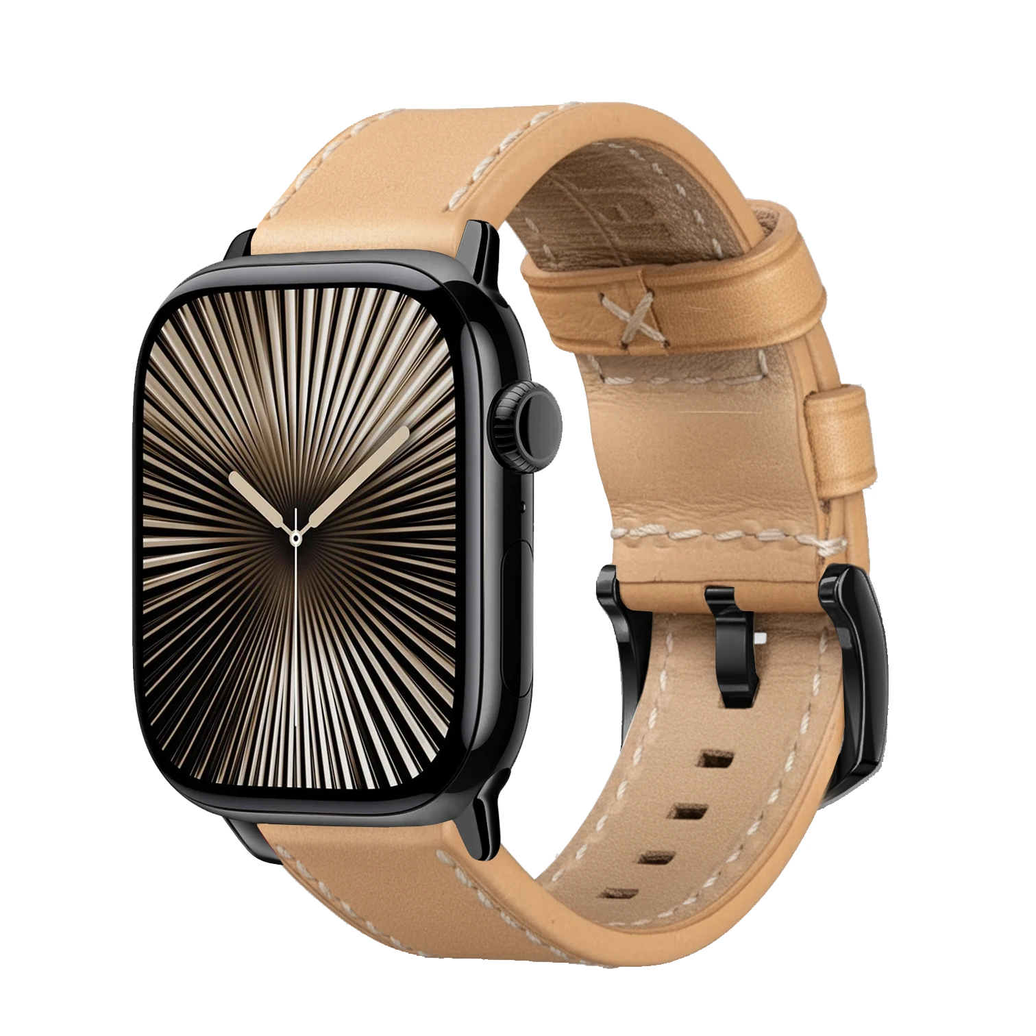 Light Brown / 42mm / Schwarz Poliert
