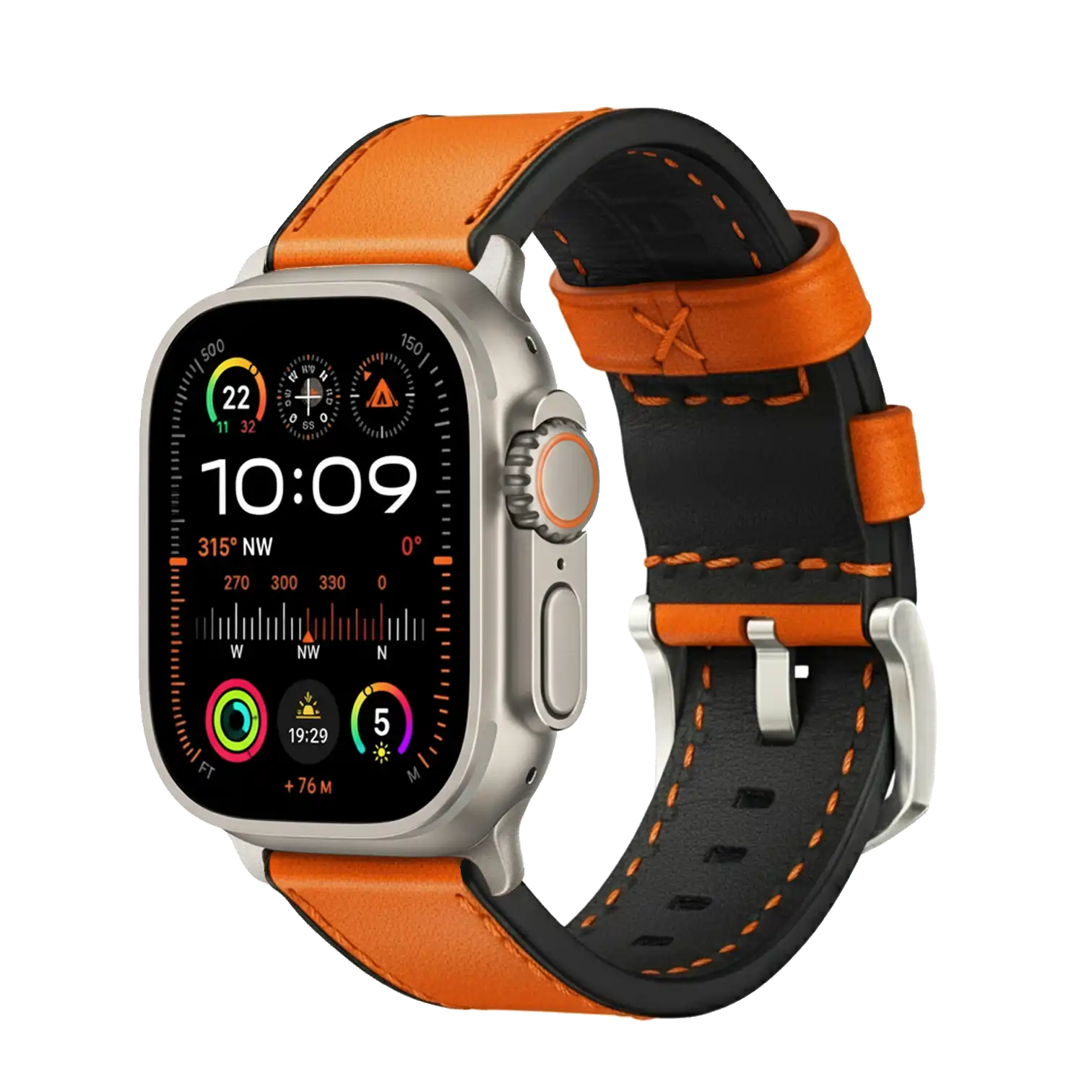 Shocking Orange / Ultra/46mm/45mm / Silber Matt