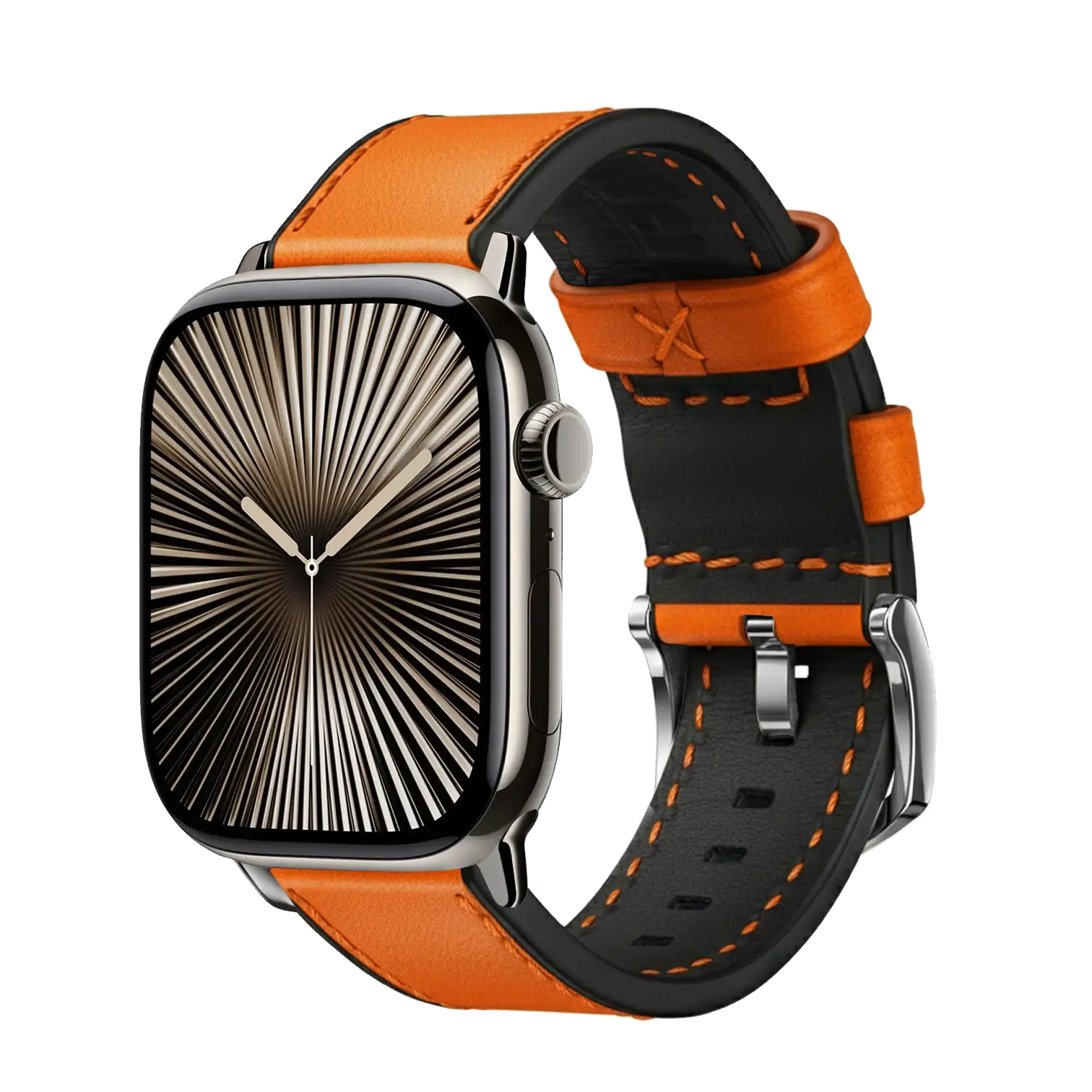 Shocking Orange / 42mm / Silber Poliert