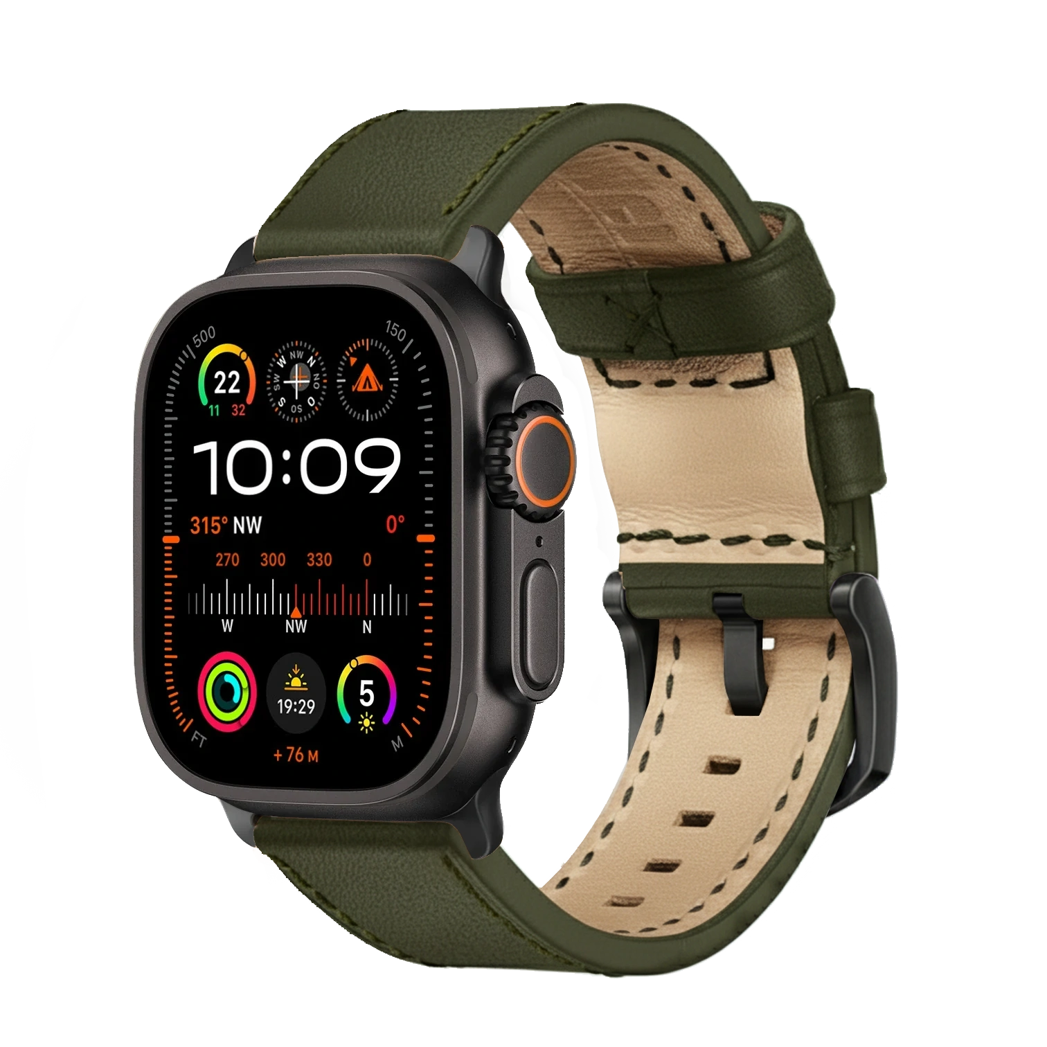 Slate Green / Ultra/46mm/45mm / Schwarz Matt