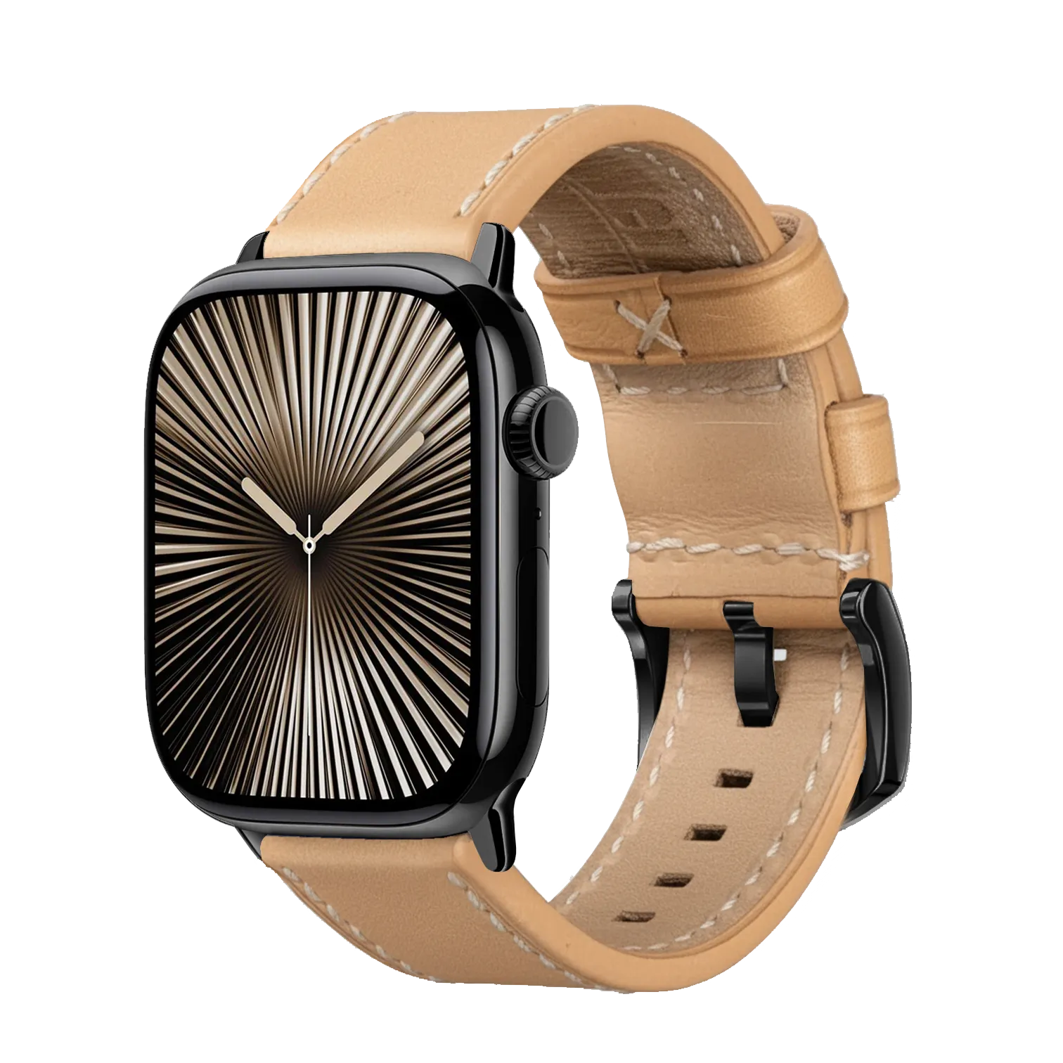 Cremeweiß / 42mm / Schwarz Poliert