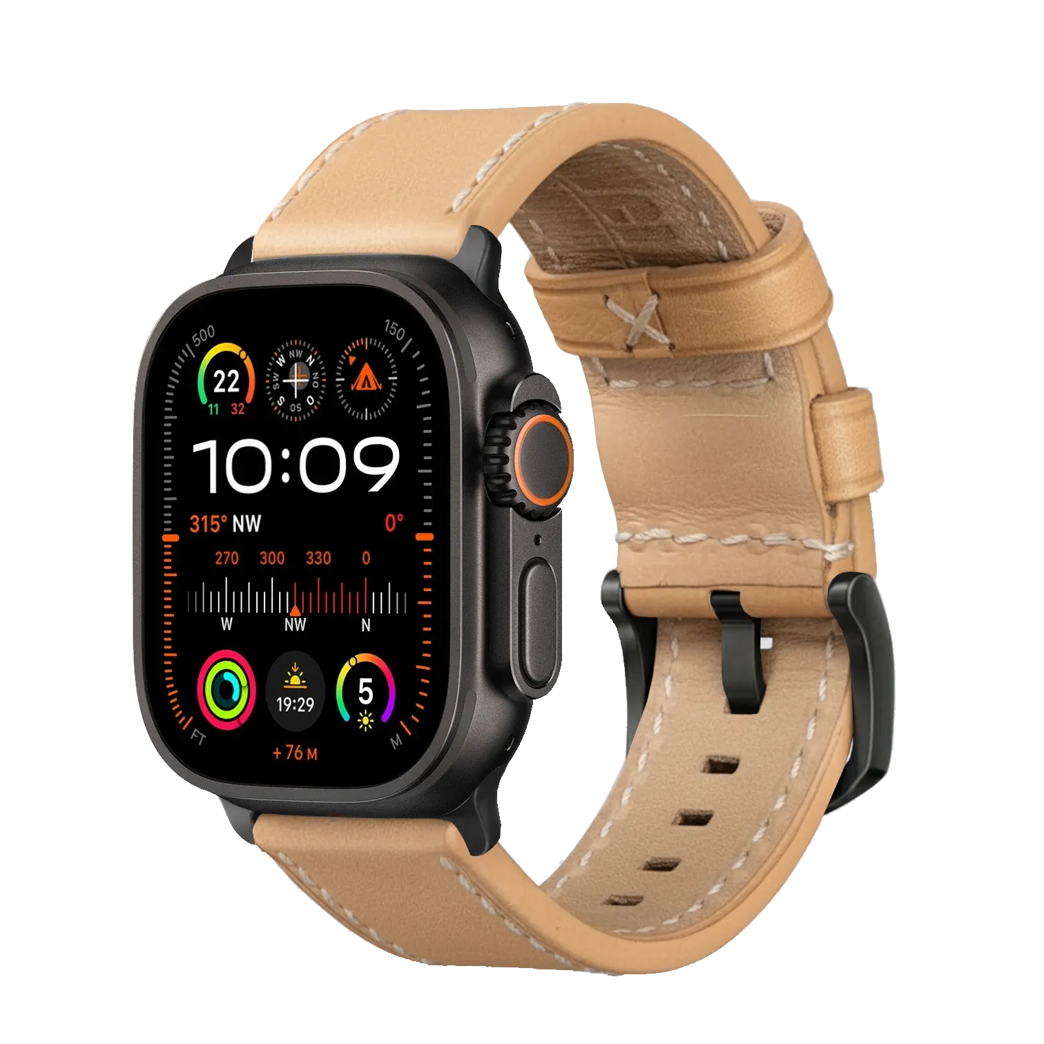 Cremeweiß / Ultra/46mm/45mm / Schwarz Matt