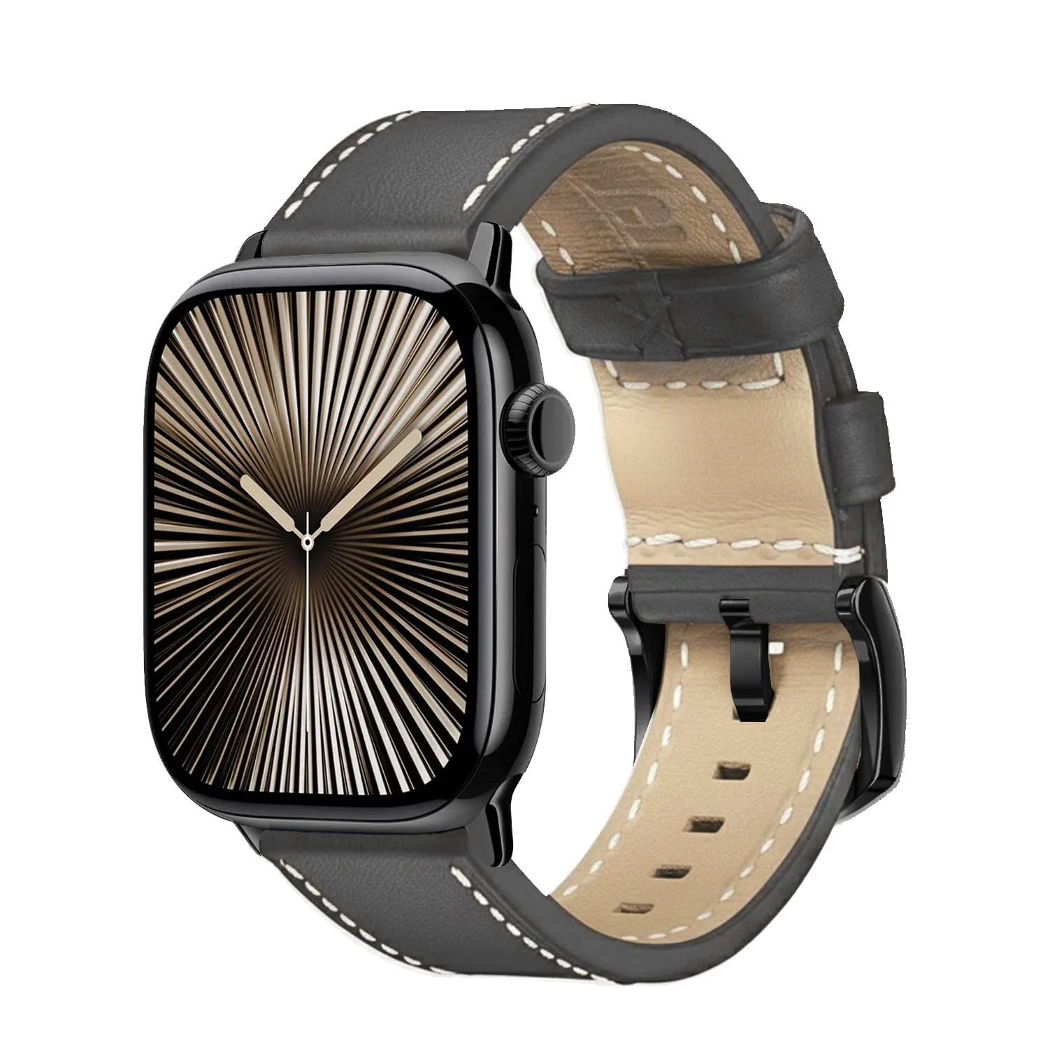 Grau / 42mm / Schwarz Poliert