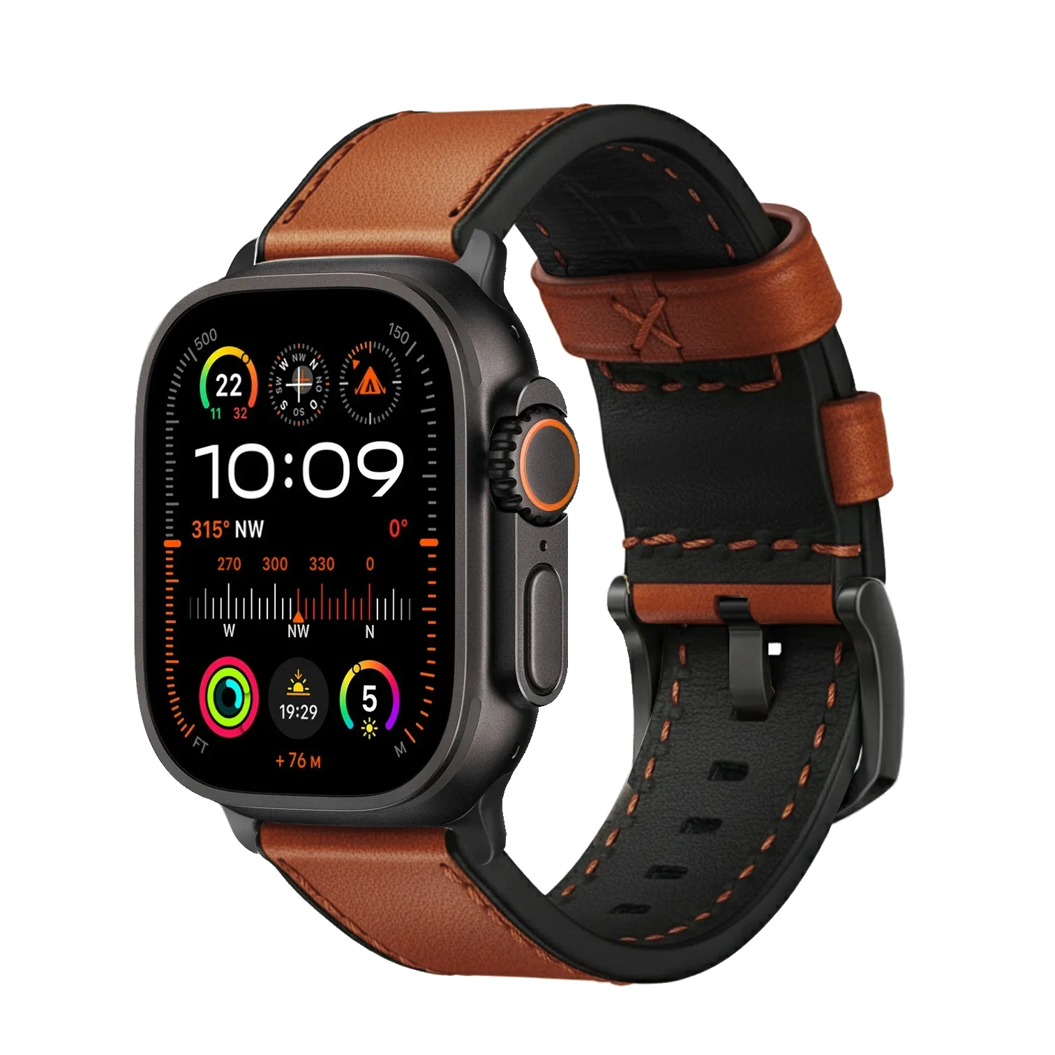 Hellbraun / Ultra/46mm/45mm / Schwarz Matt