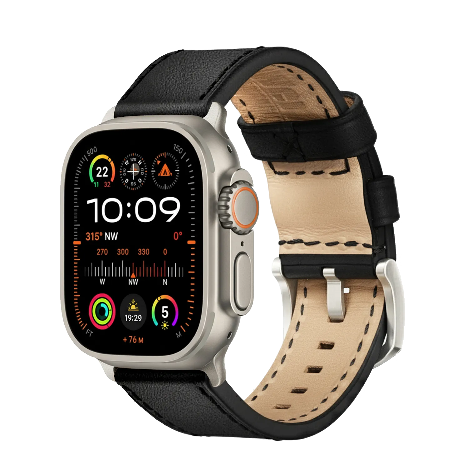 Tiefschwarz / Ultra/46mm/45mm / Silber Matt