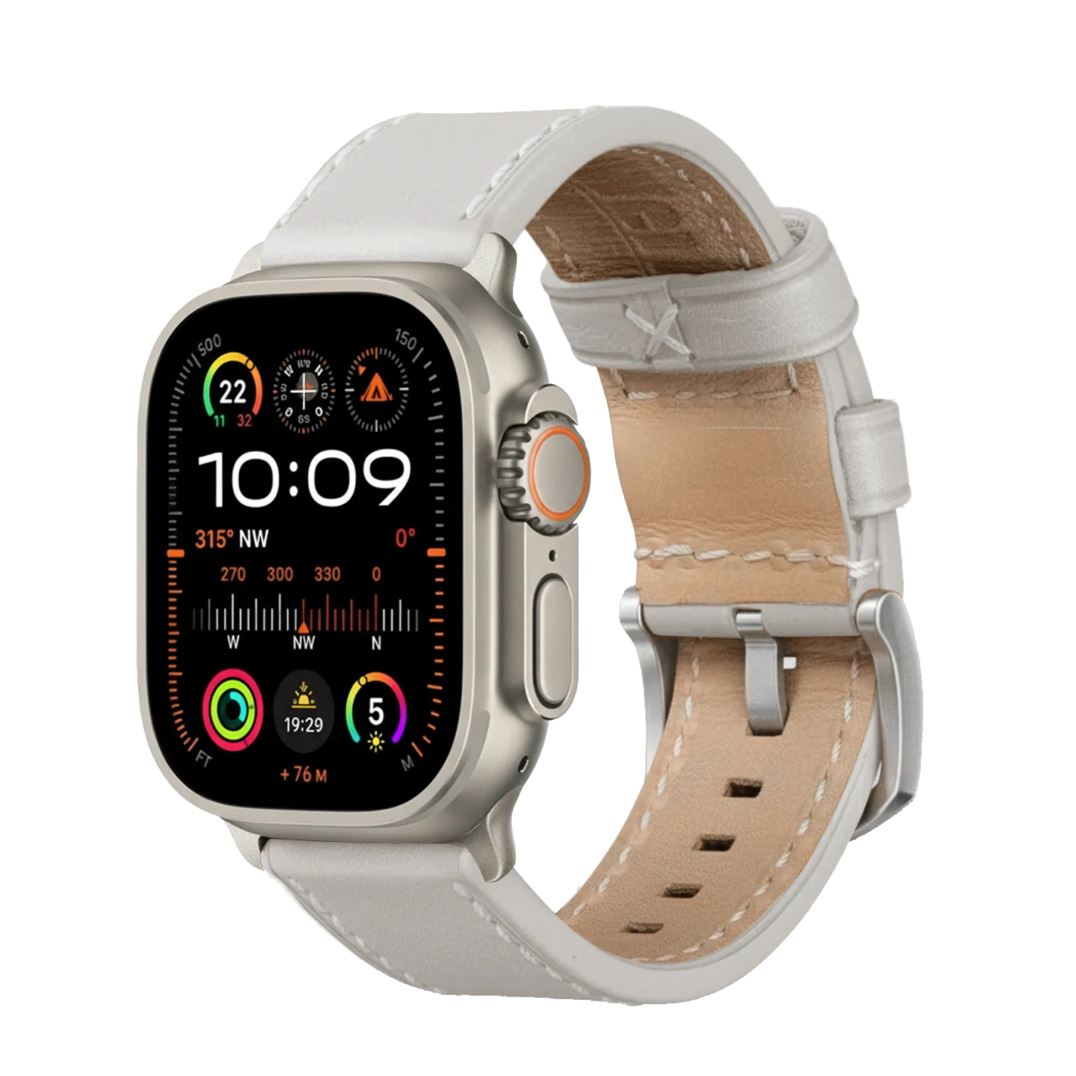 Weiß / Ultra/46mm/45mm / Silber Matt