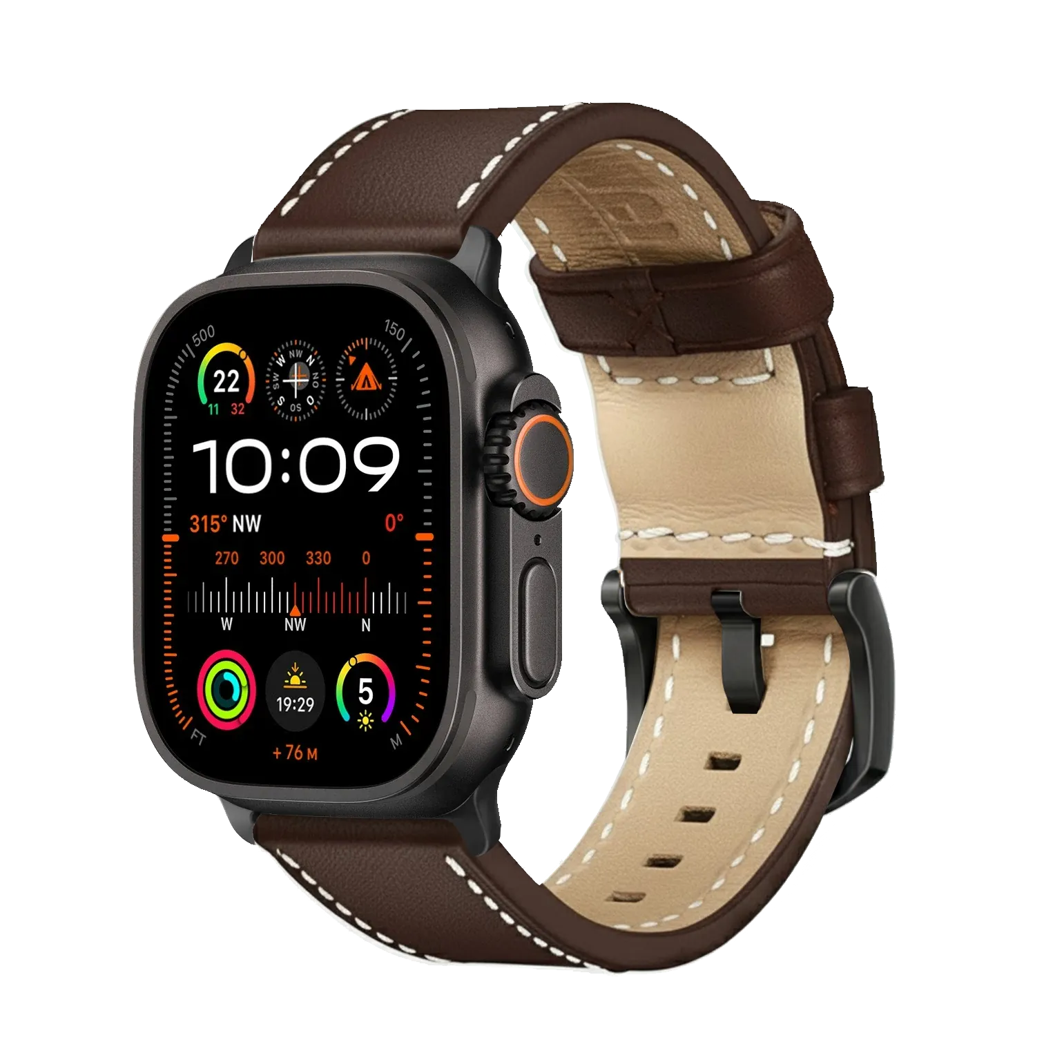 Dunkelbraun / Ultra/46mm/45mm / Schwarz Matt