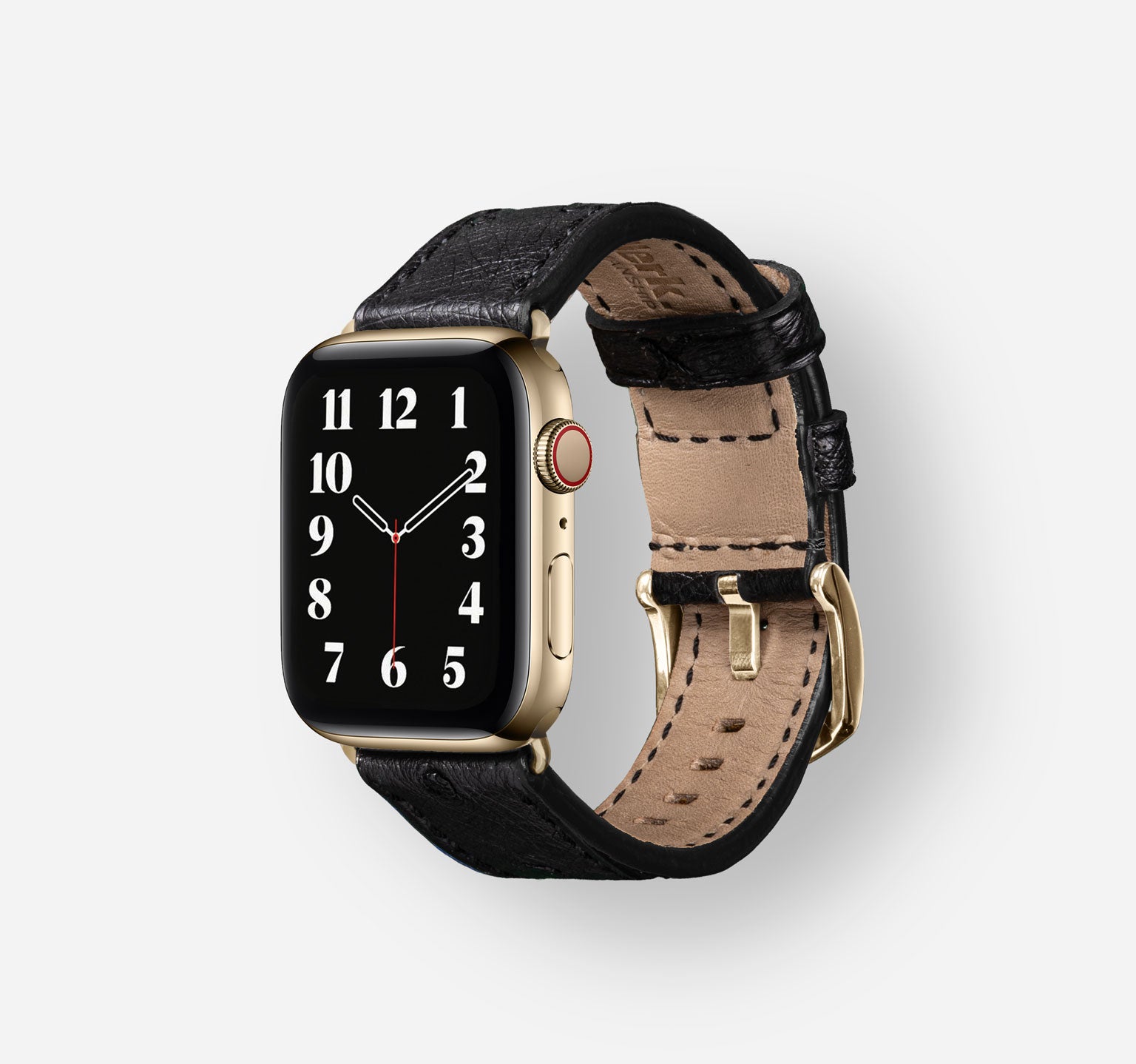 Ostrich-Black-Stainless-Steel-Gold
