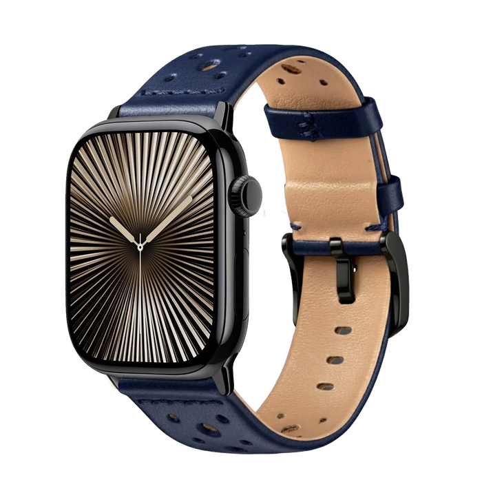 Blau / 42mm / Schwarz Poliert