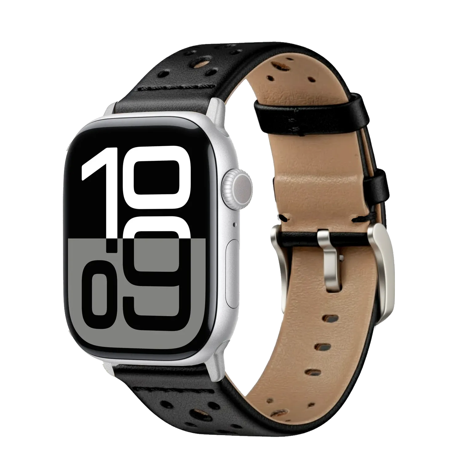 Tiefschwarz / 42mm / Silber Matt