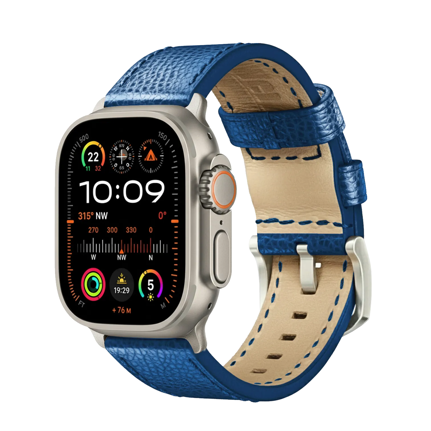 Hellbraun / Ultra/46mm/45mm / Silber Matt