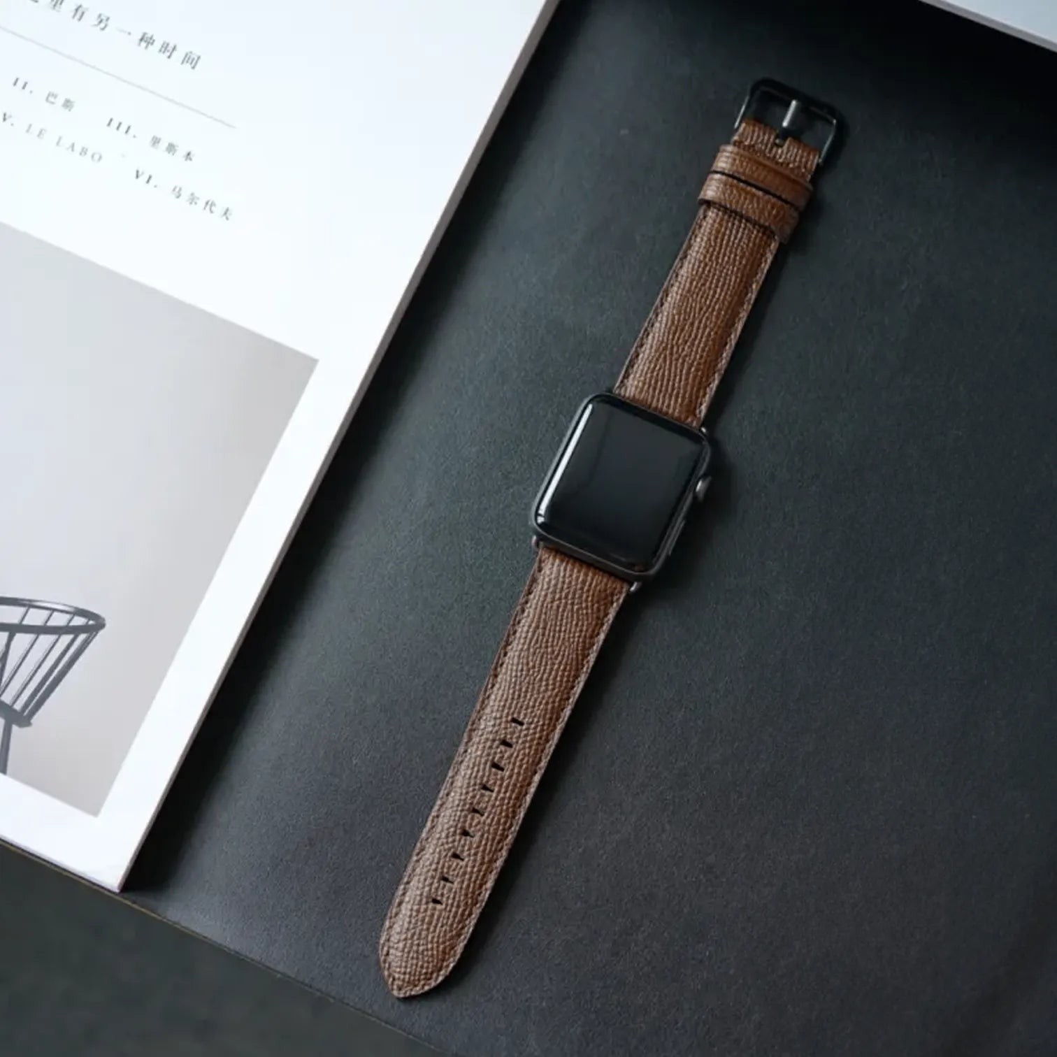 Dunkelbraun / Ultra/46mm/45mm + Faltschließe / Silber Matt