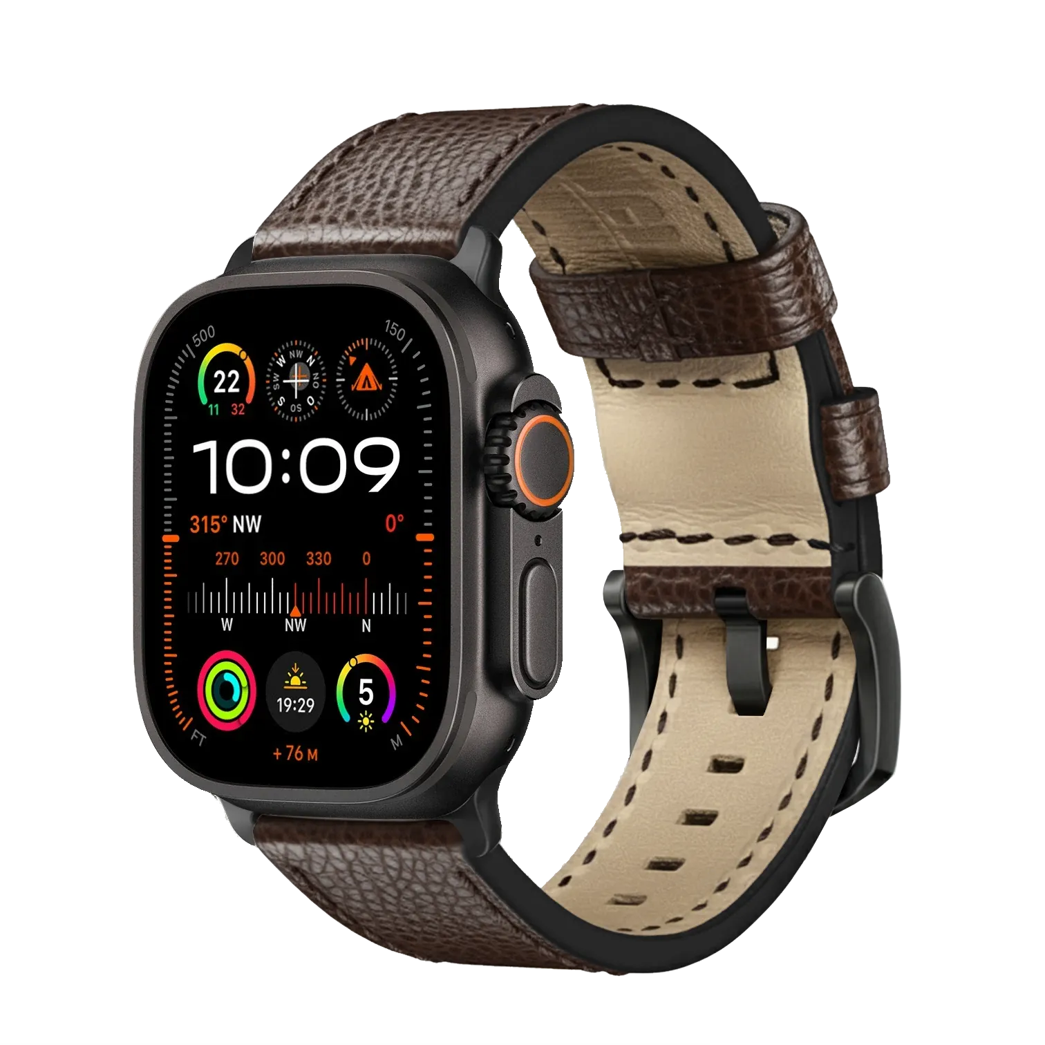 Dunkelbraun / Ultra/46mm/45mm / Schwarz Matt