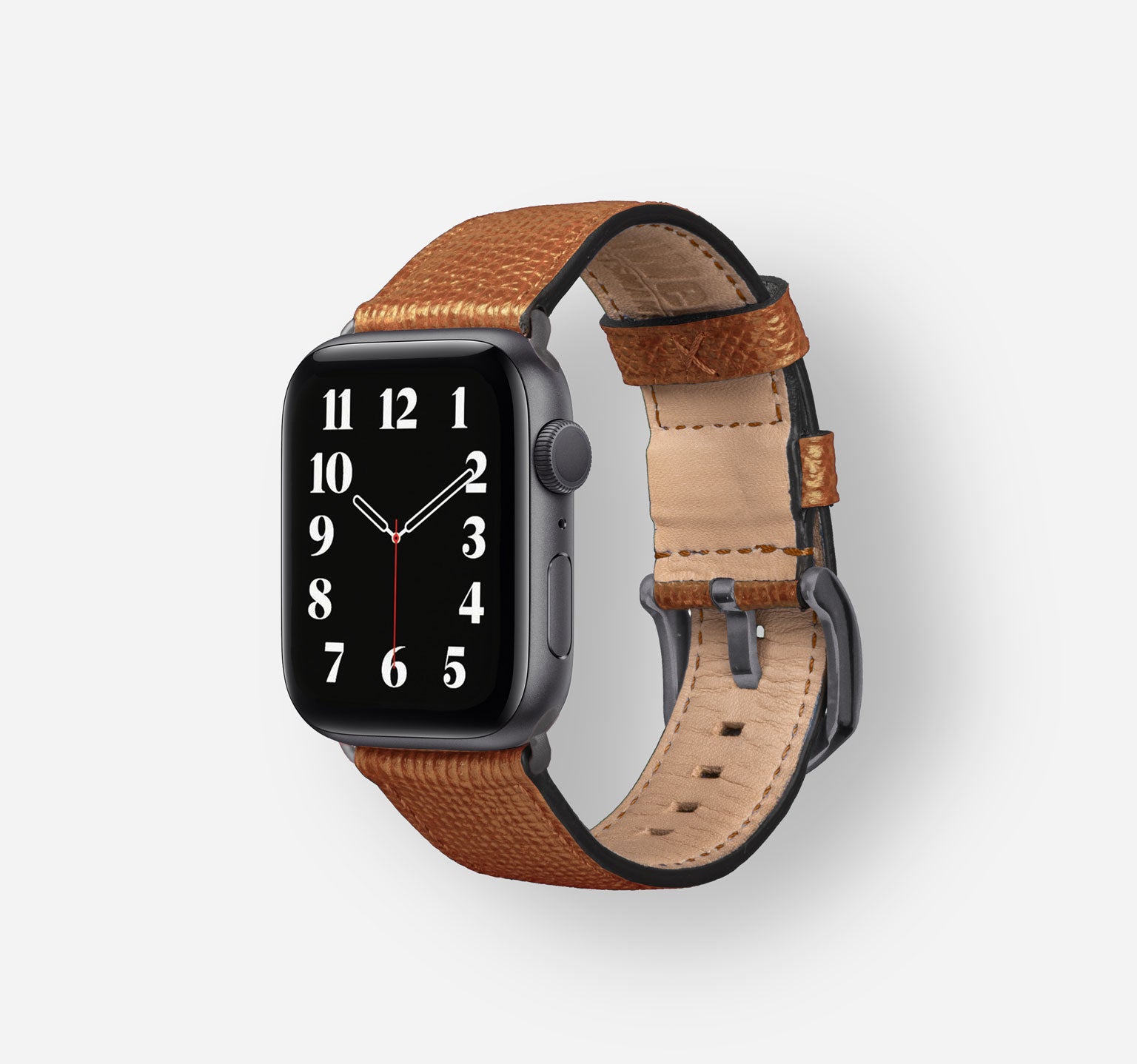 Saffiano-Hellbraun-Alu-Space-Grey