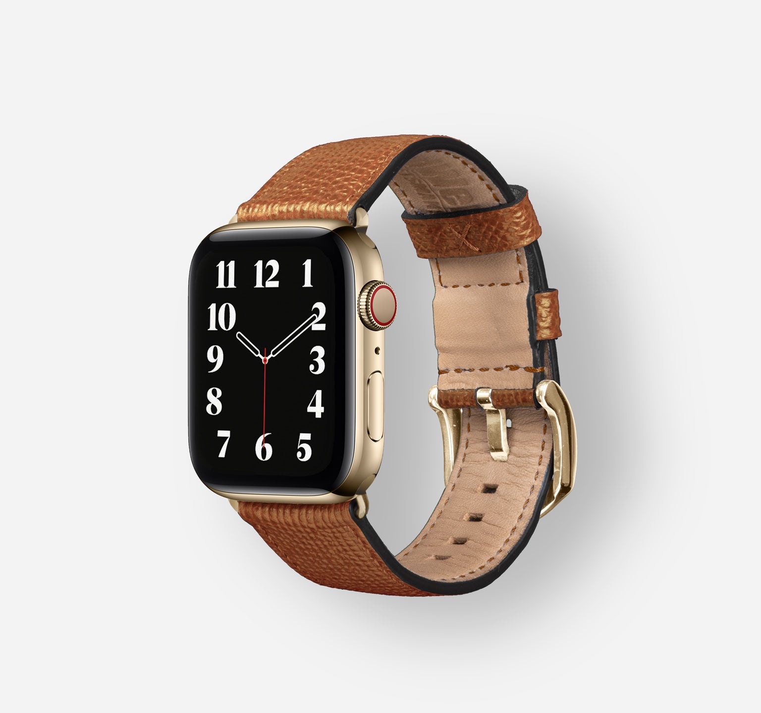 Saffiano-Hellbraun-Stainless-Steel-Gold