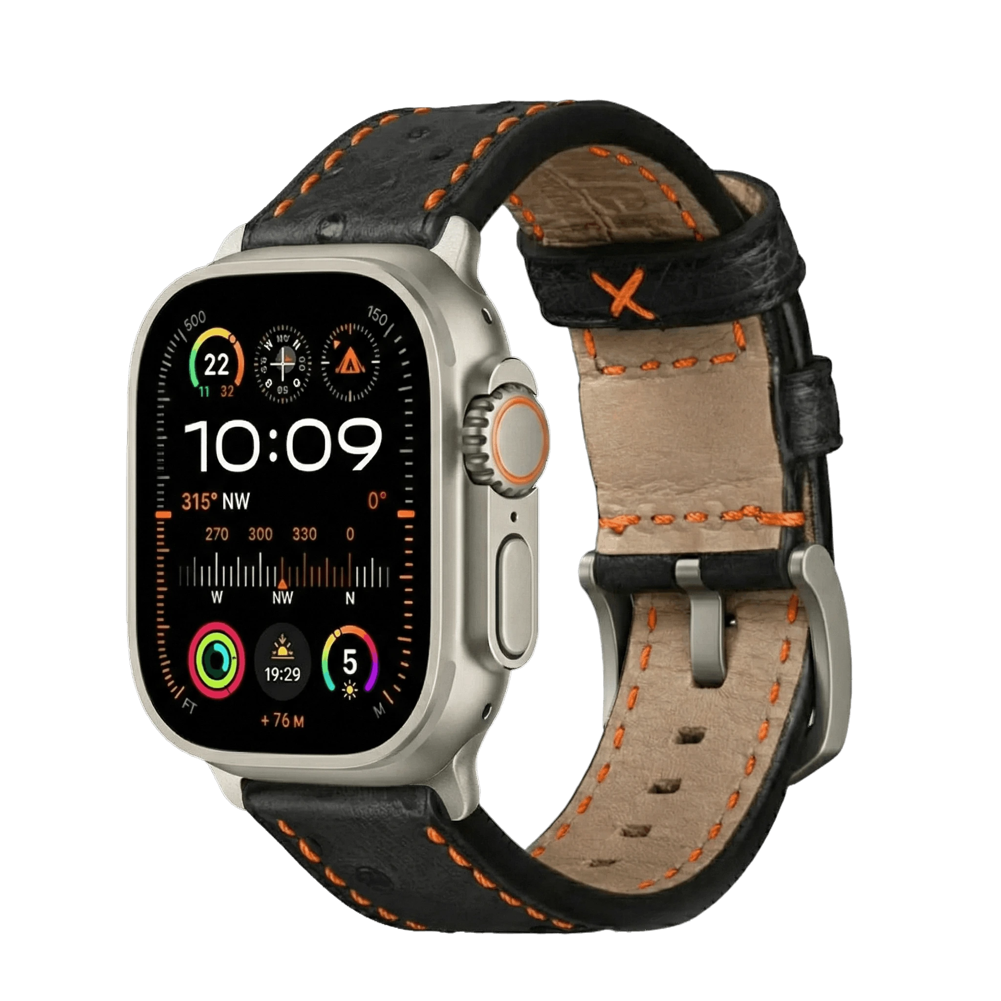 Tiefschwarz / Ultra/46mm/45mm / Silber Matt