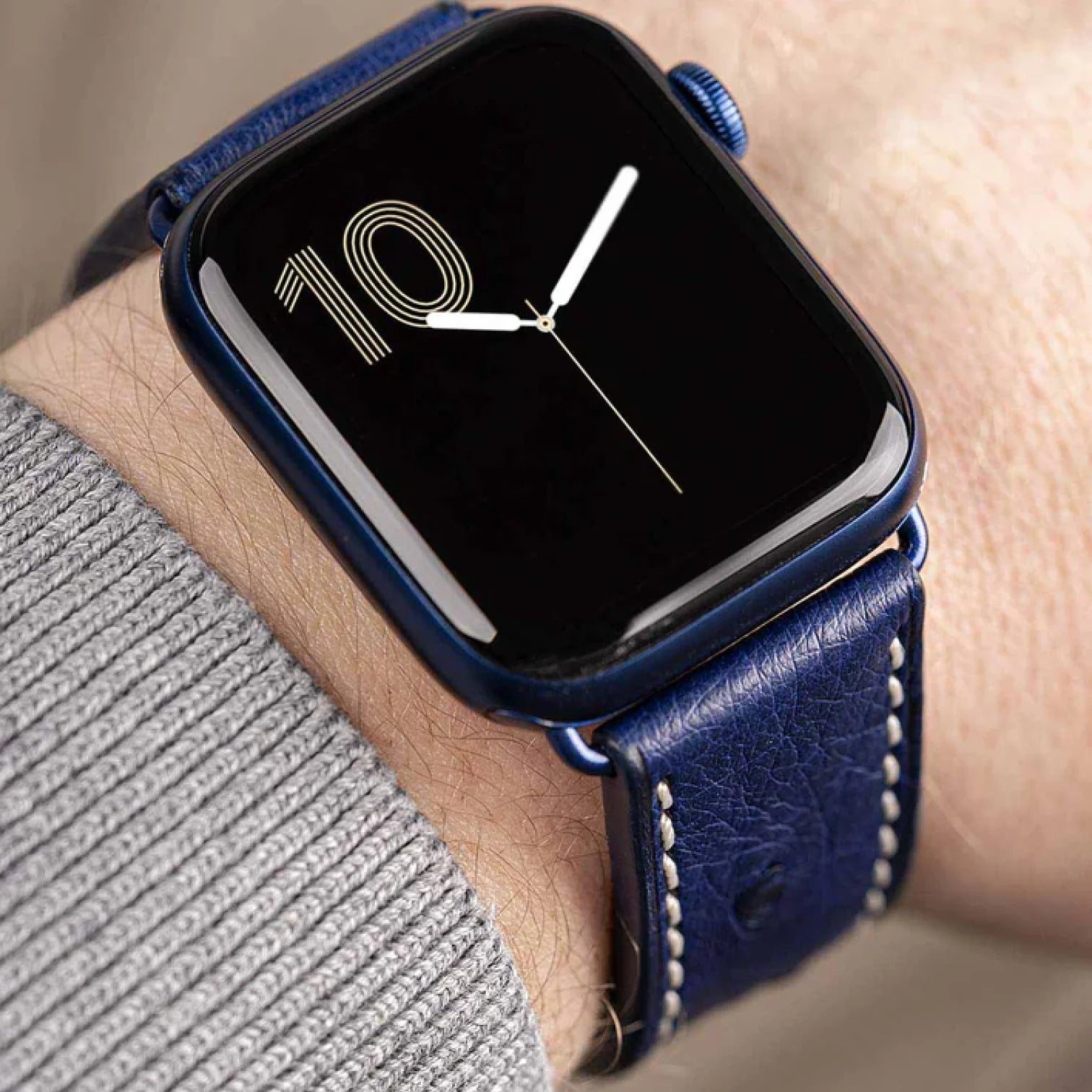 Blau / Ultra/46mm/45mm + Faltschließe / Schwarz Matt