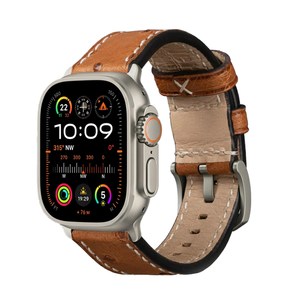 Braun / Ultra/46mm/45mm + Faltschließe / Silber Matt