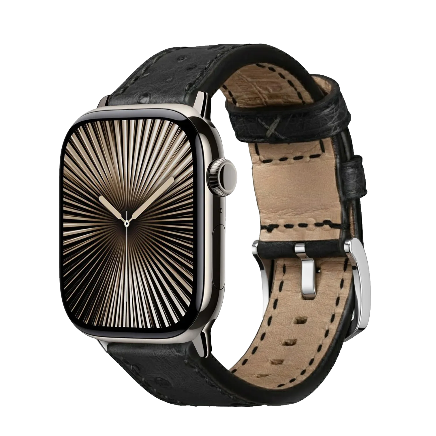 Tiefschwarz / 42mm / Silber Poliert