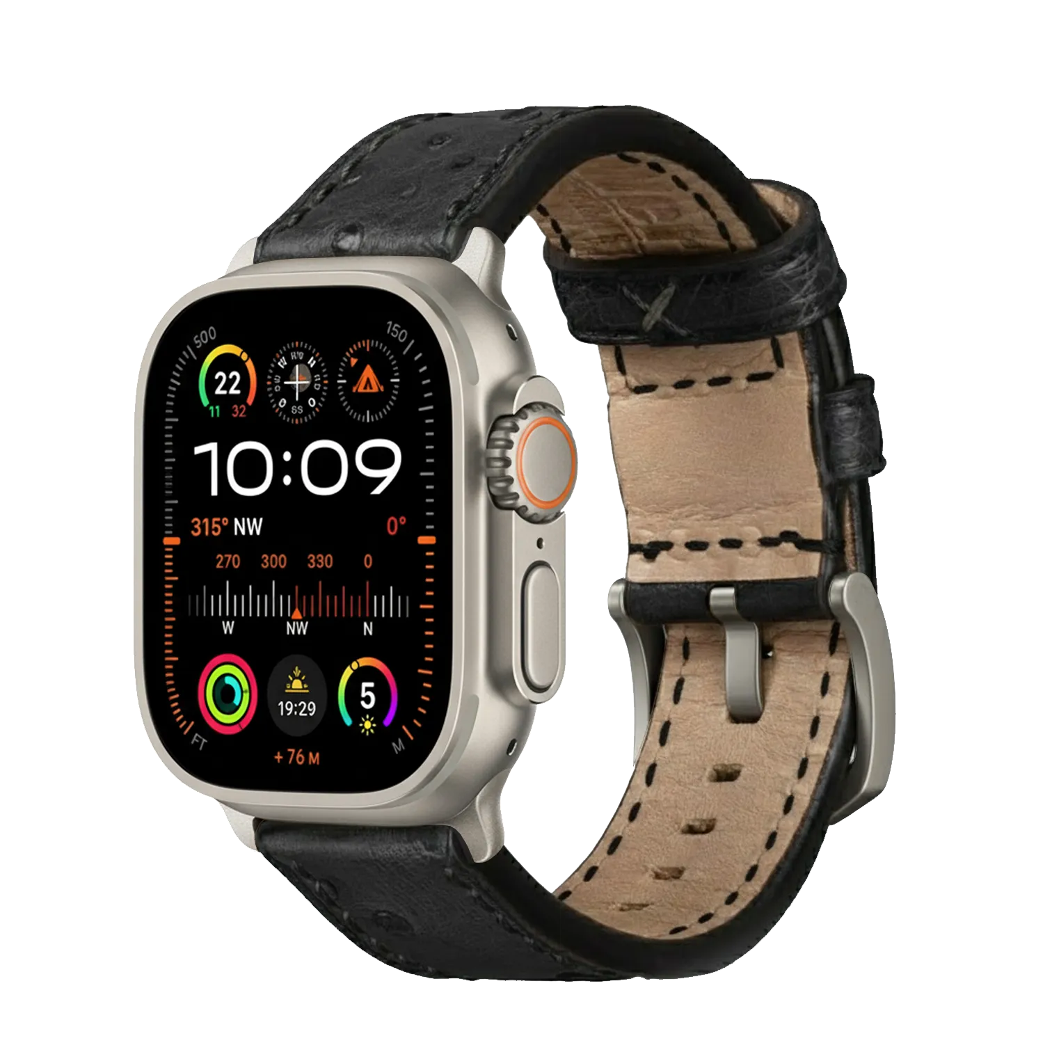 Tiefschwarz / Ultra/46mm/45mm / Silber Matt