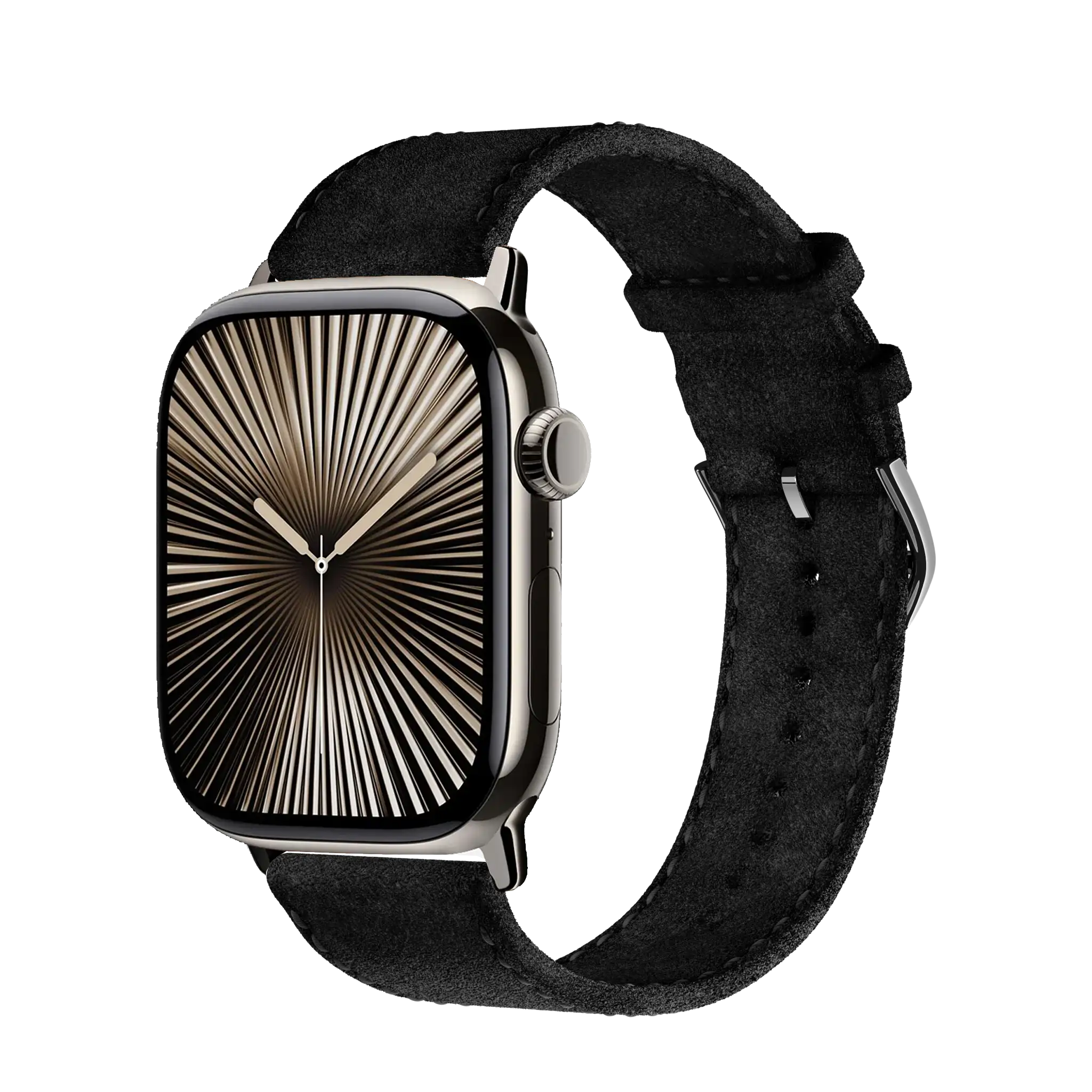 Tiefschwarz / 45mm / Edelstahl Silber