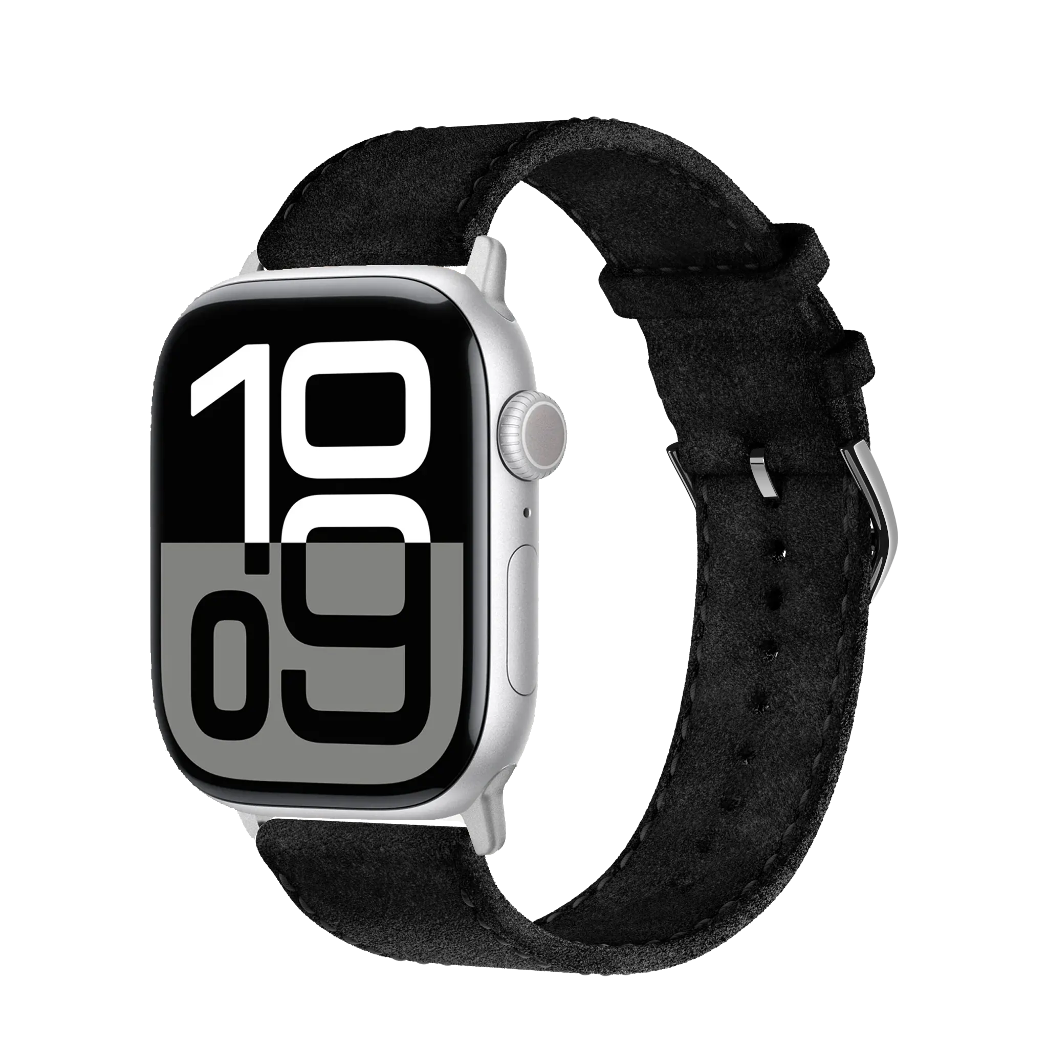 Tiefschwarz / 46mm / Aluminium Silber