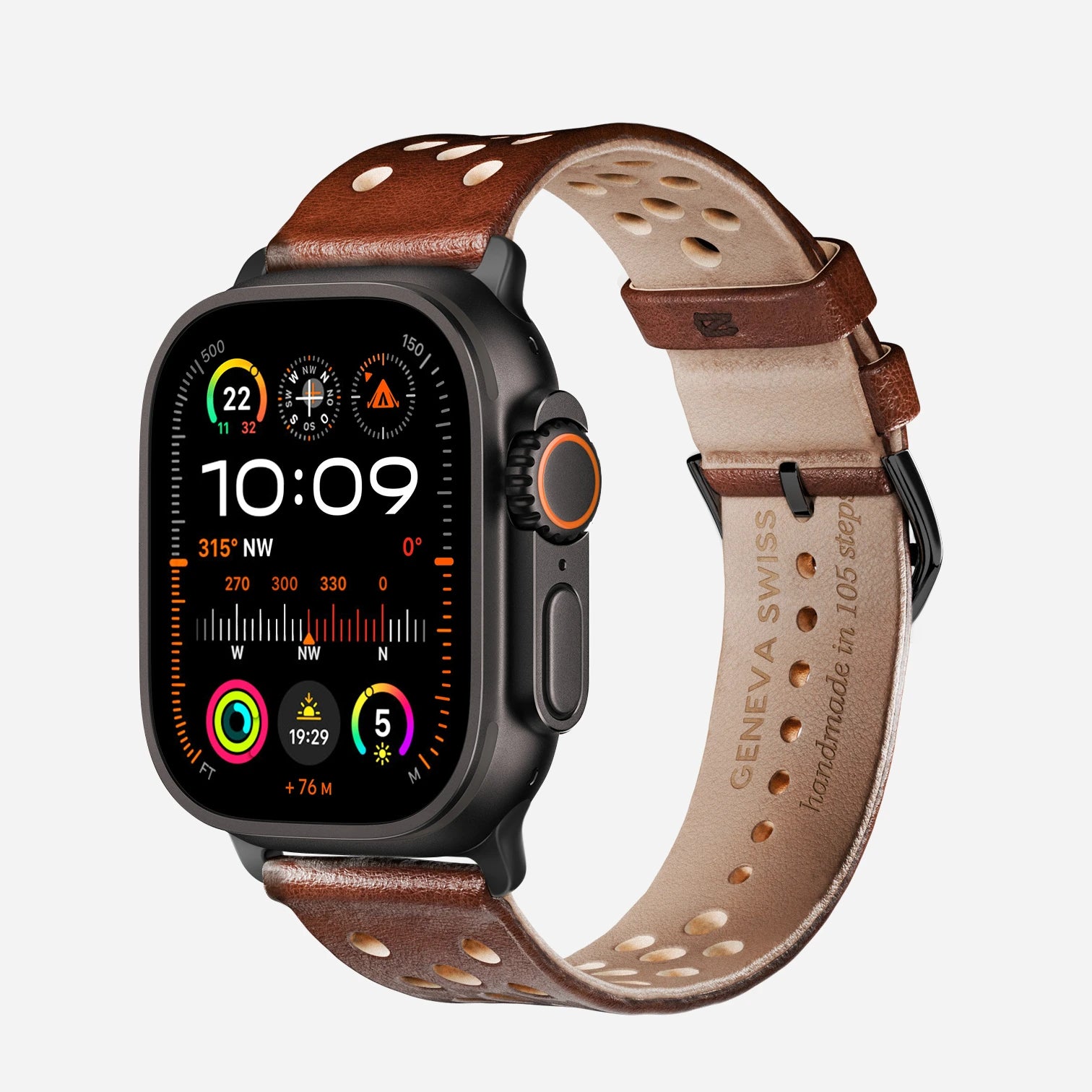 Bandwerk Apple Watch Ultra Band Racing Heritage Band Dark Brown