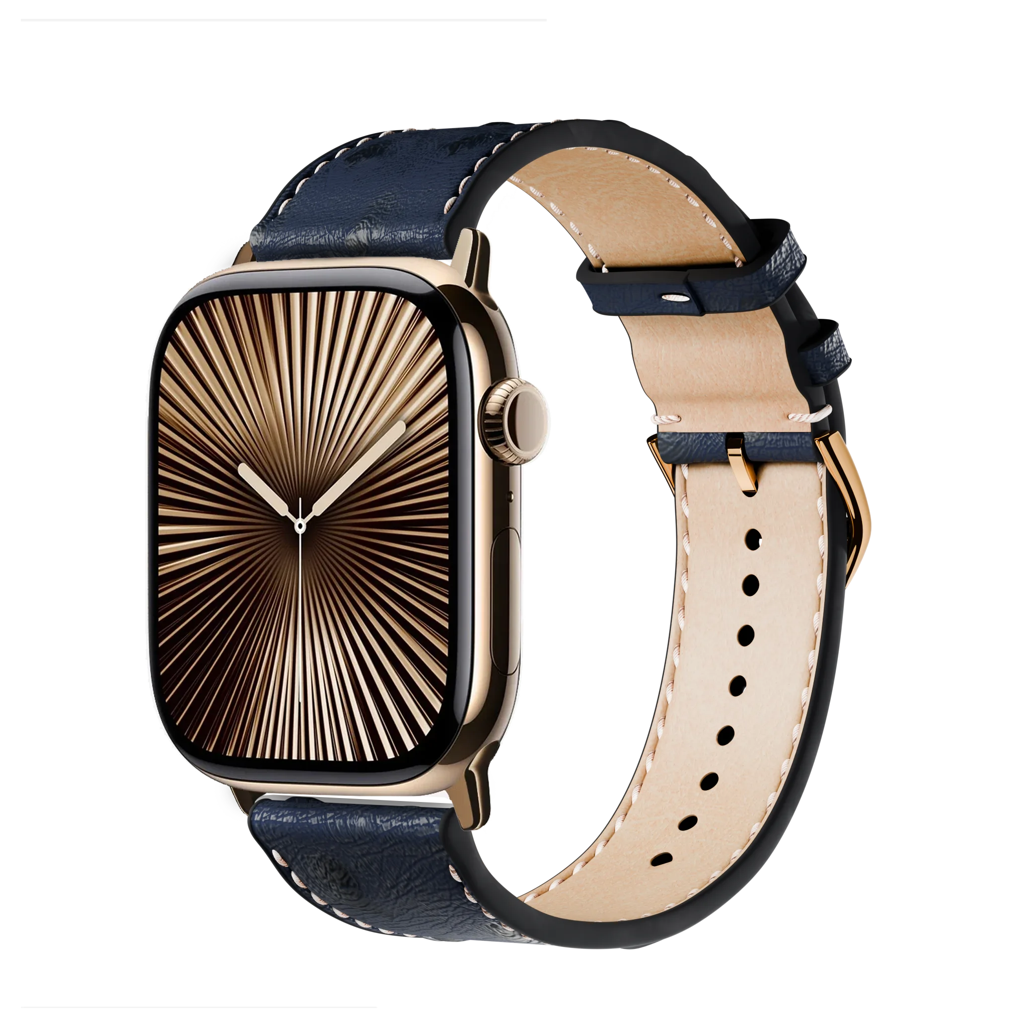 Blau / 46mm / Titan Gold