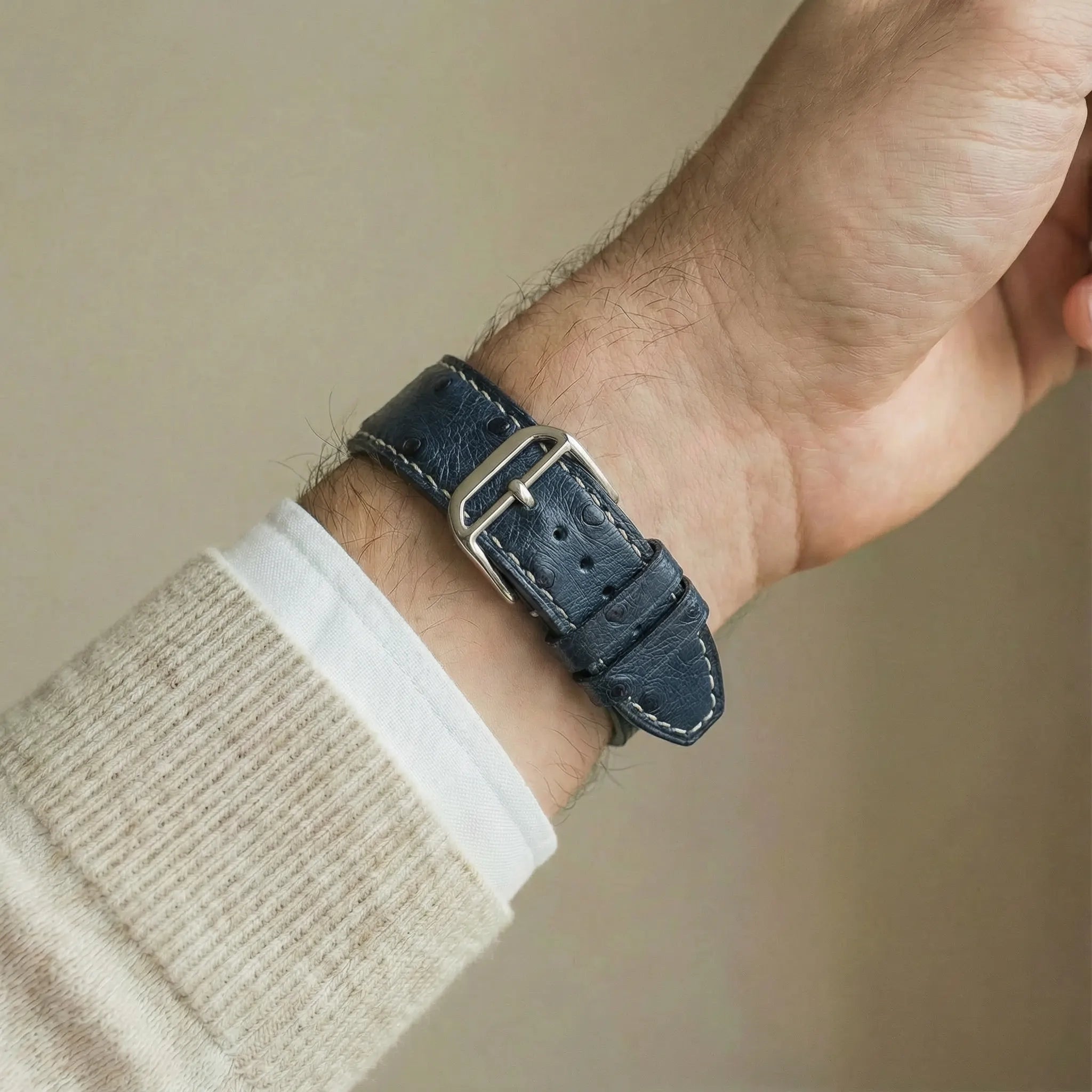 Blau / 46mm / Titan Gold