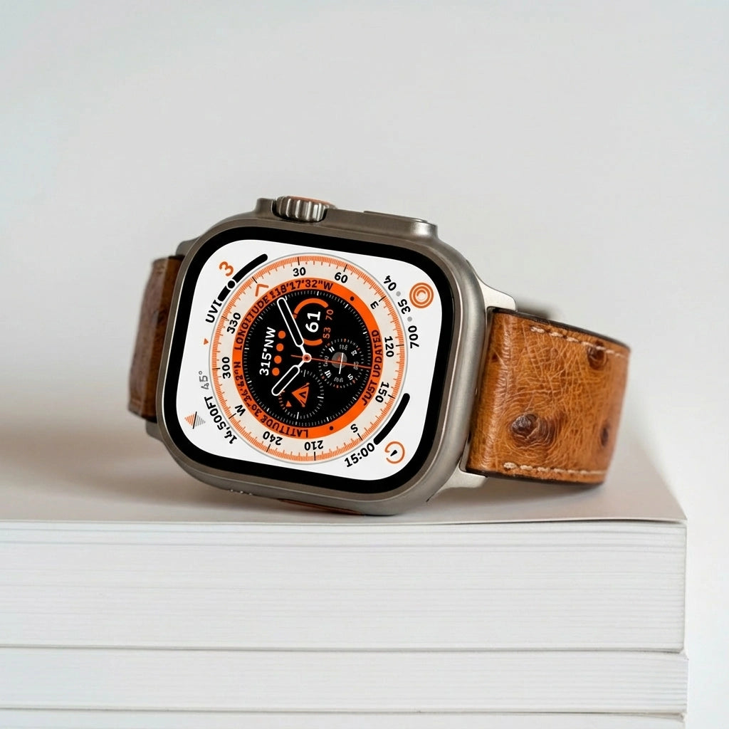 Braun / 46mm / Aluminium Silber