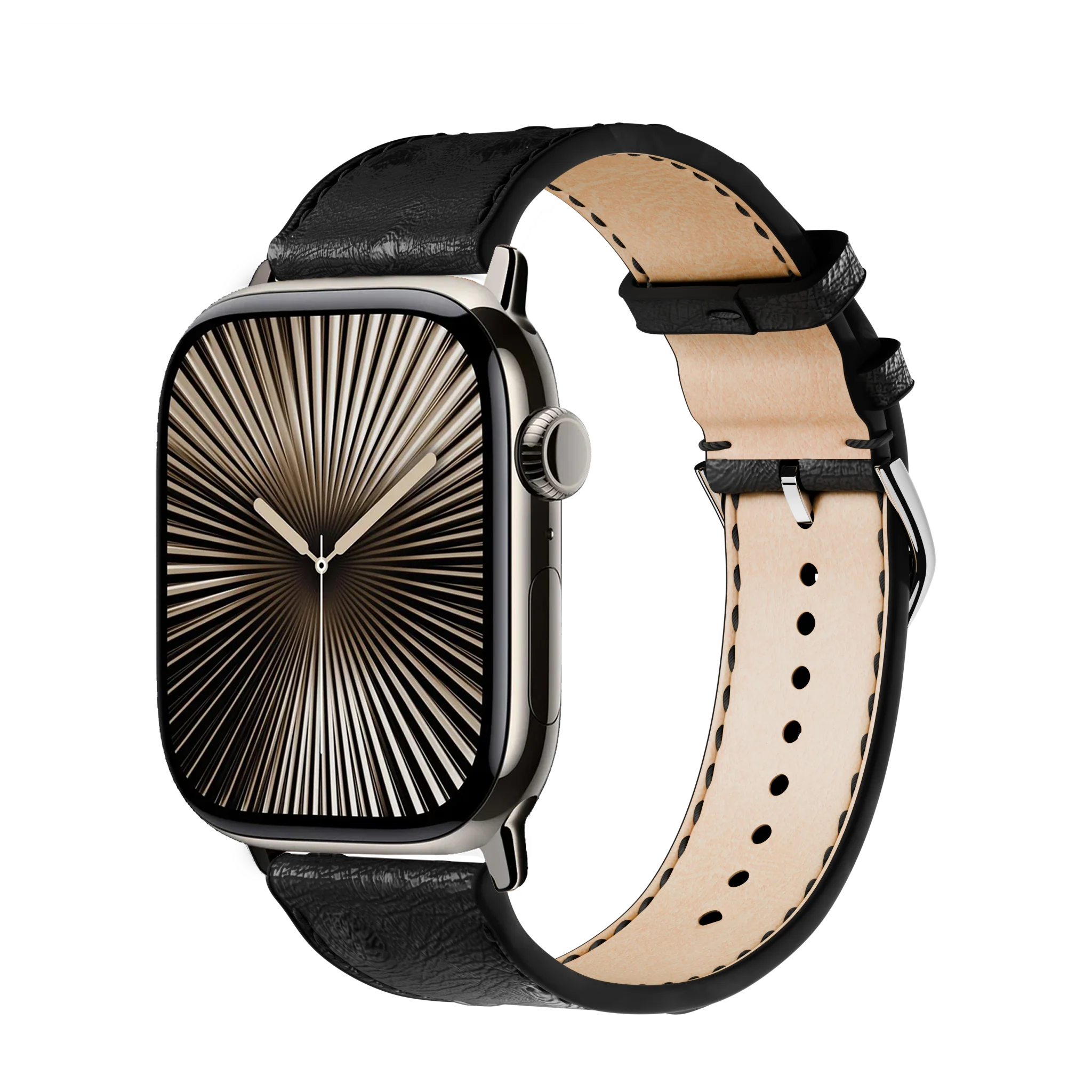 Schwarz / 46mm / Titan Natur