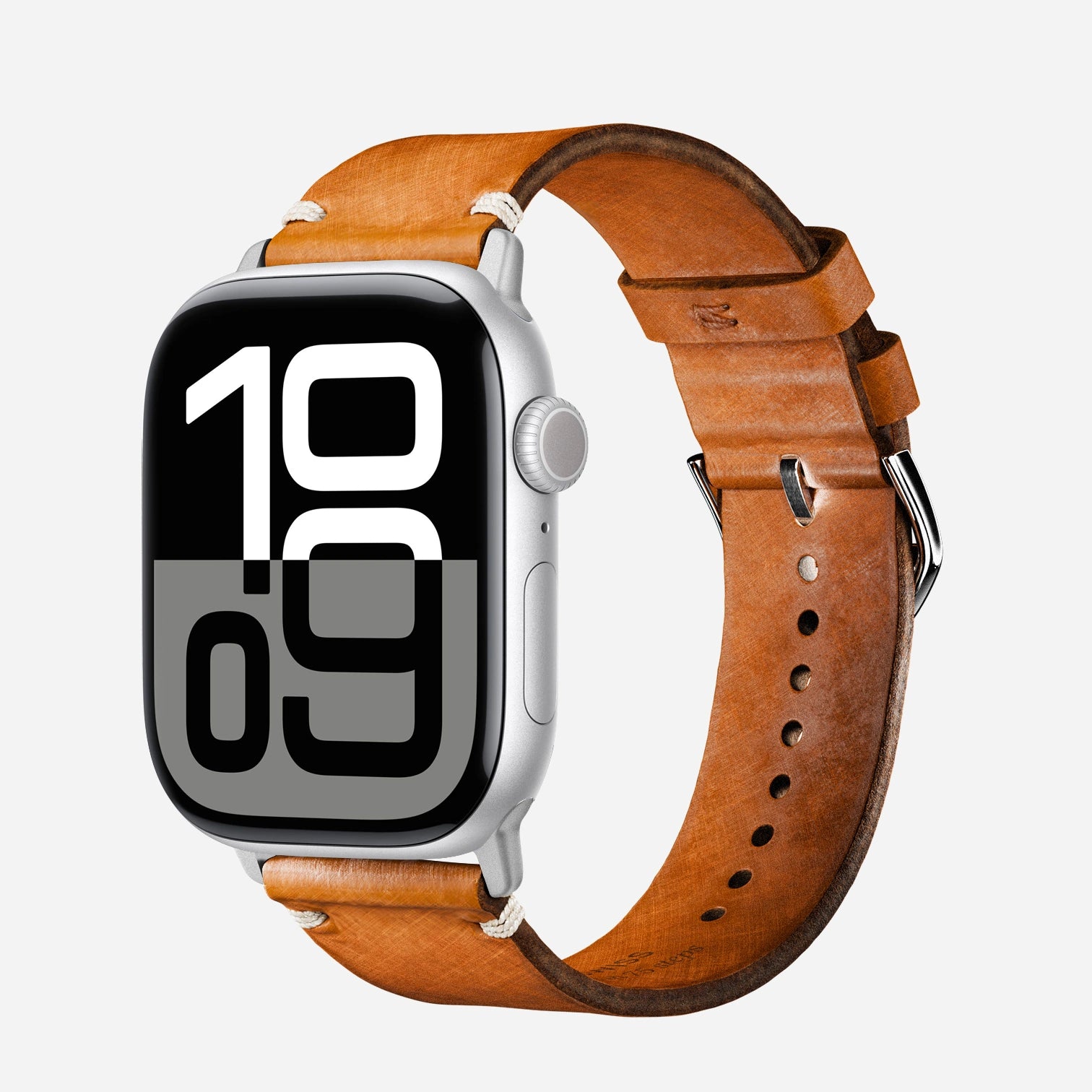 Tan / 46mm / Aluminium Silber